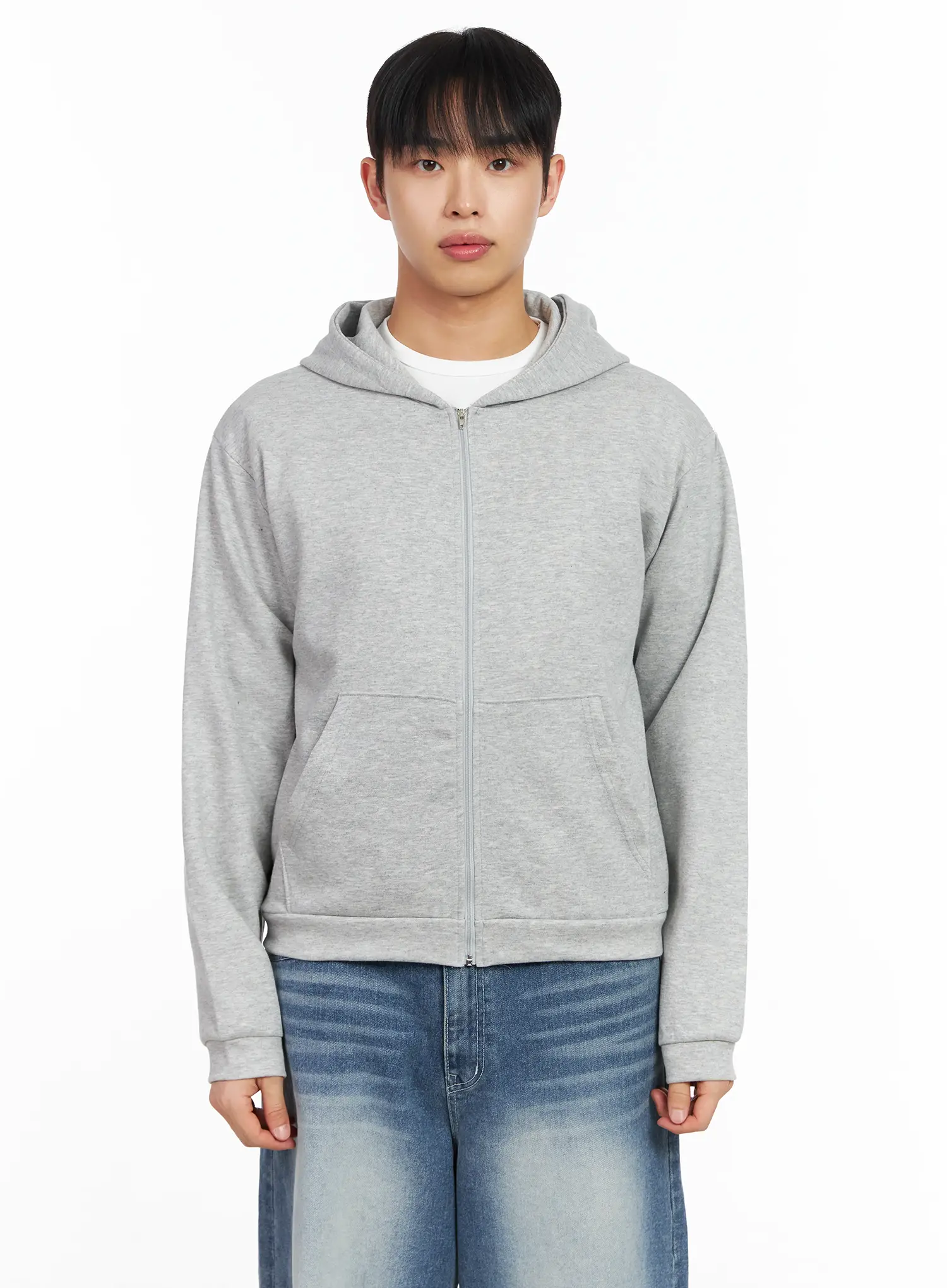 Men's Basic Zip-Up Hoodie IM516 - Image 10