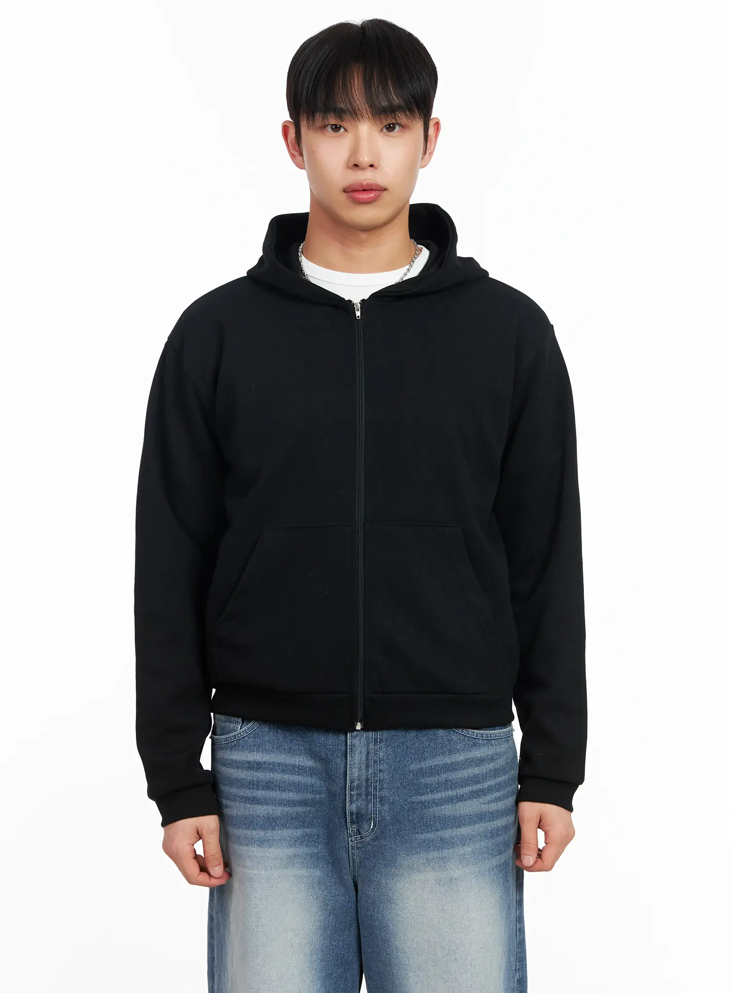 Men's Basic Zip-Up Hoodie IM516 - Image 11