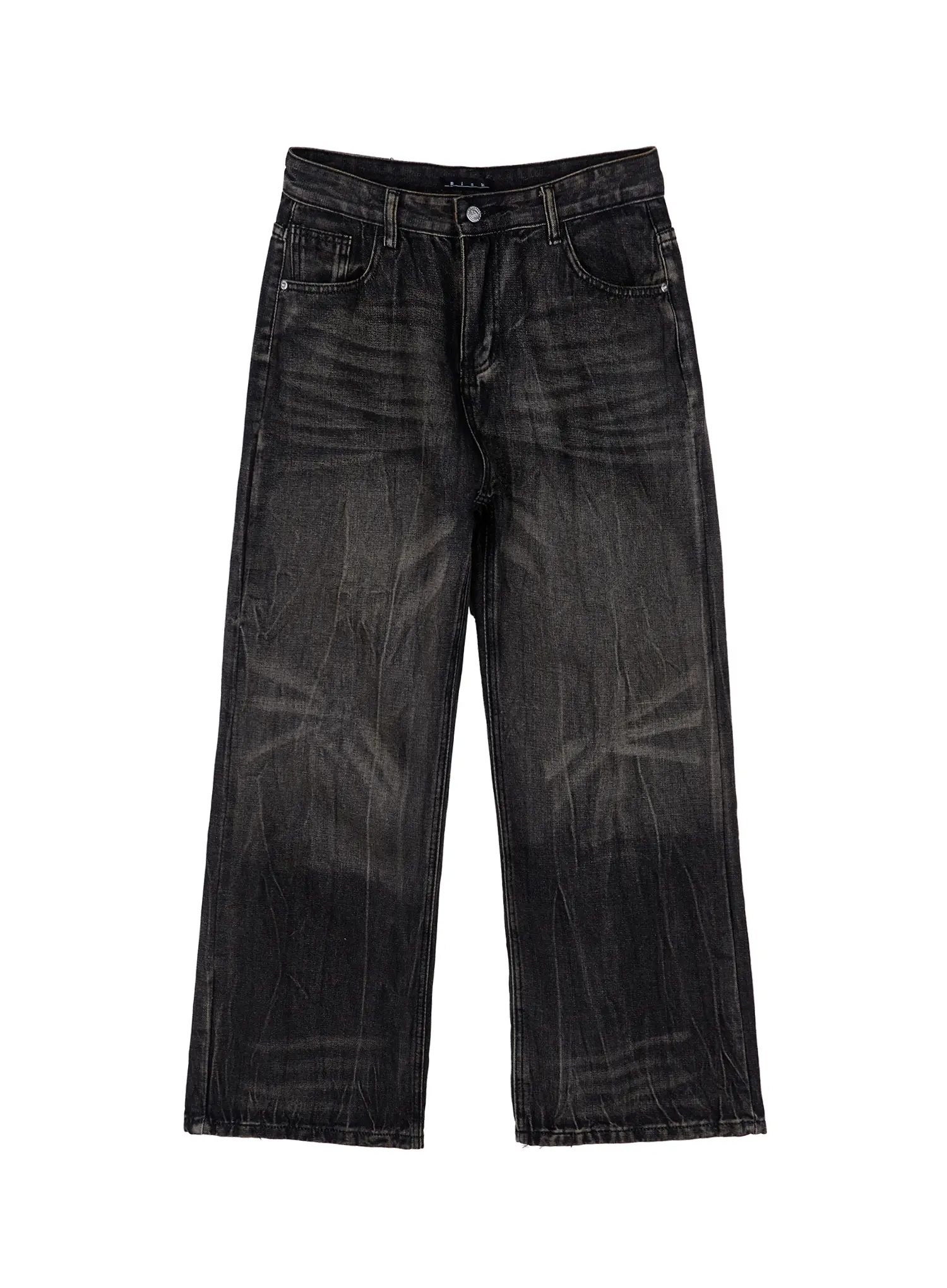 Men's Black-Washed Jeans IA530 - Image 2