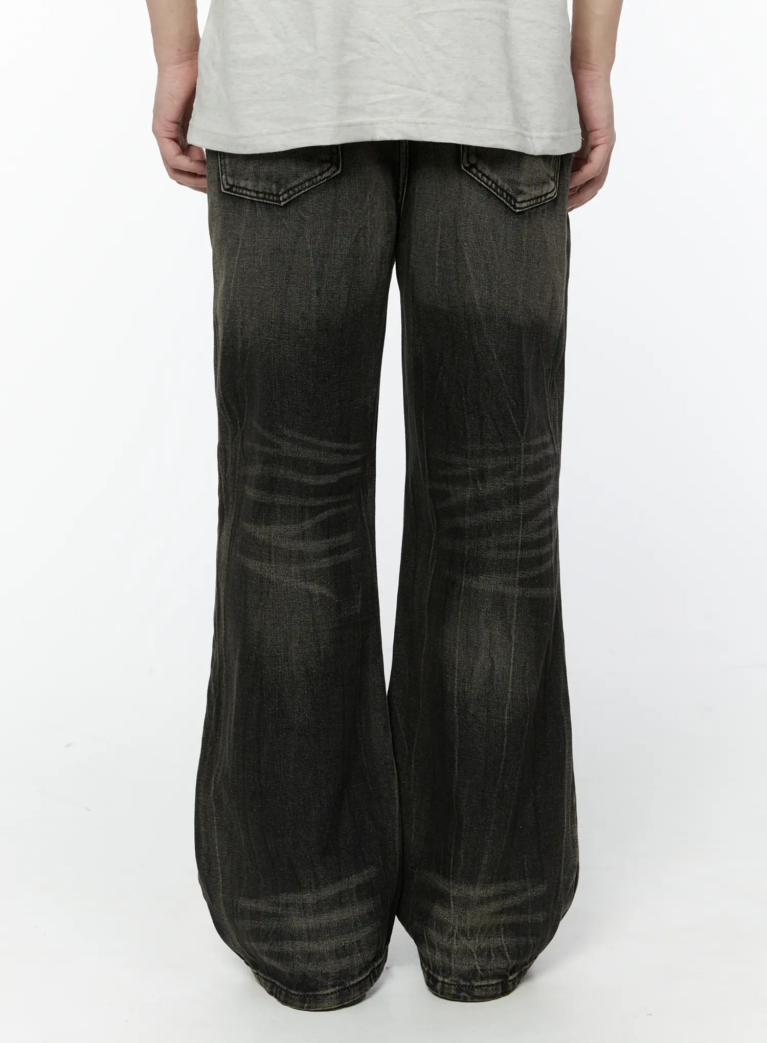 Men's Black-Washed Jeans IA530 - Image 9