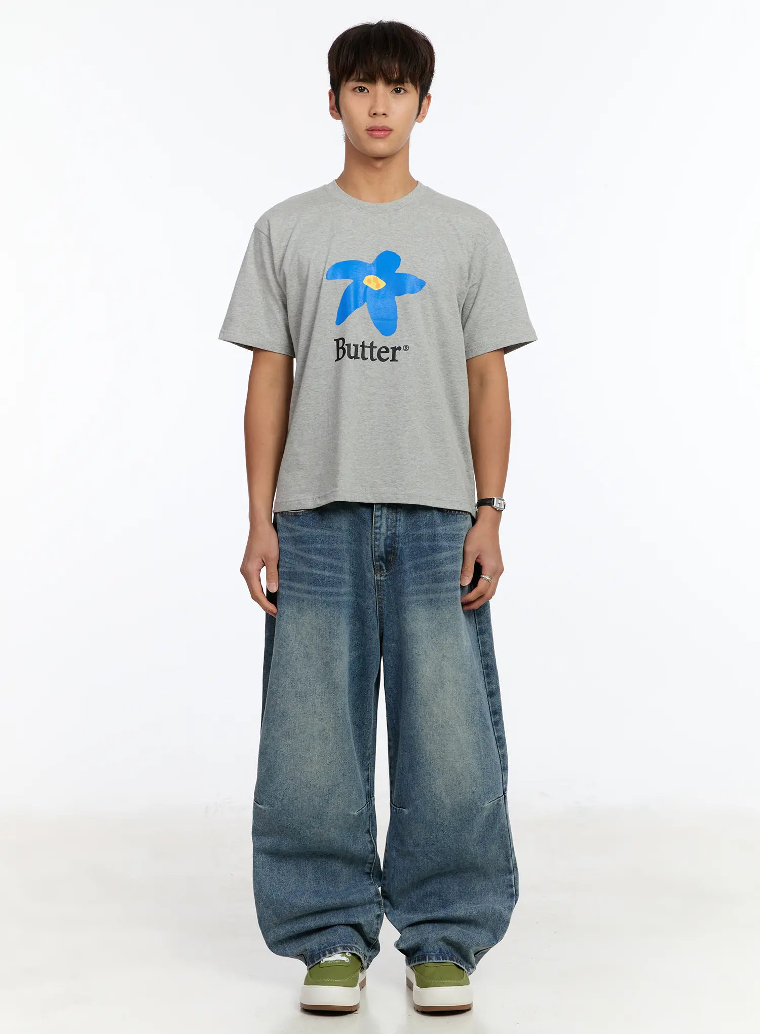 Men's Butter Flower Graphic T-Shirt IM530 - Image 3