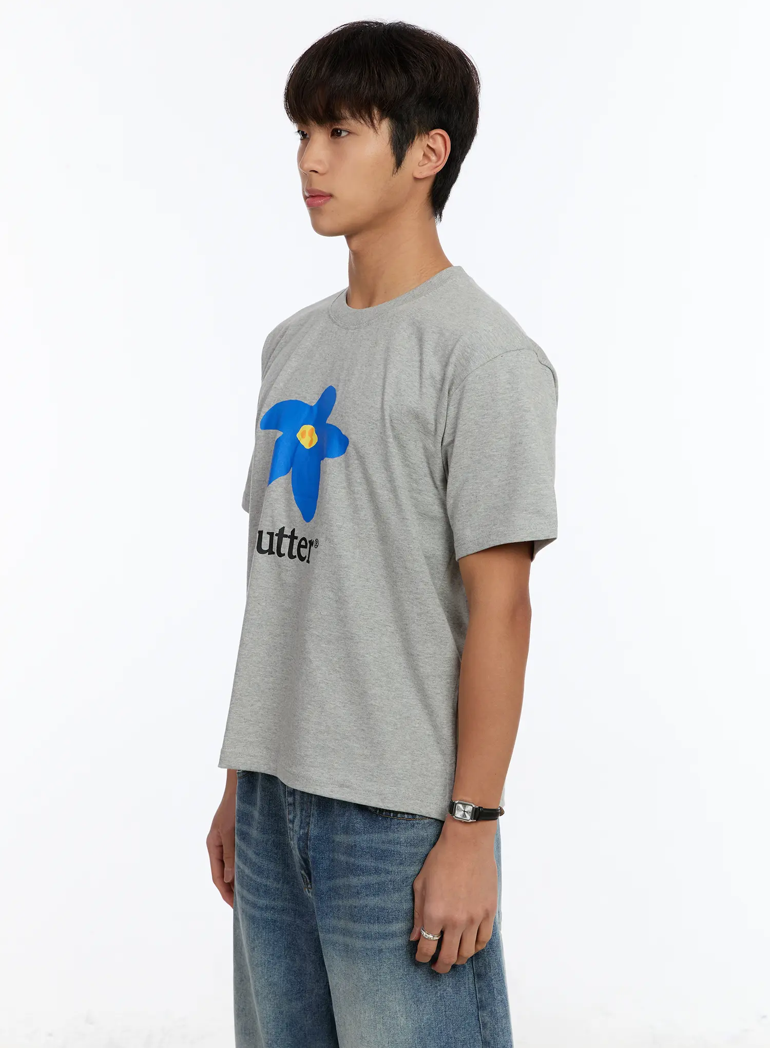 Men's Butter Flower Graphic T-Shirt IM530 - Image 4