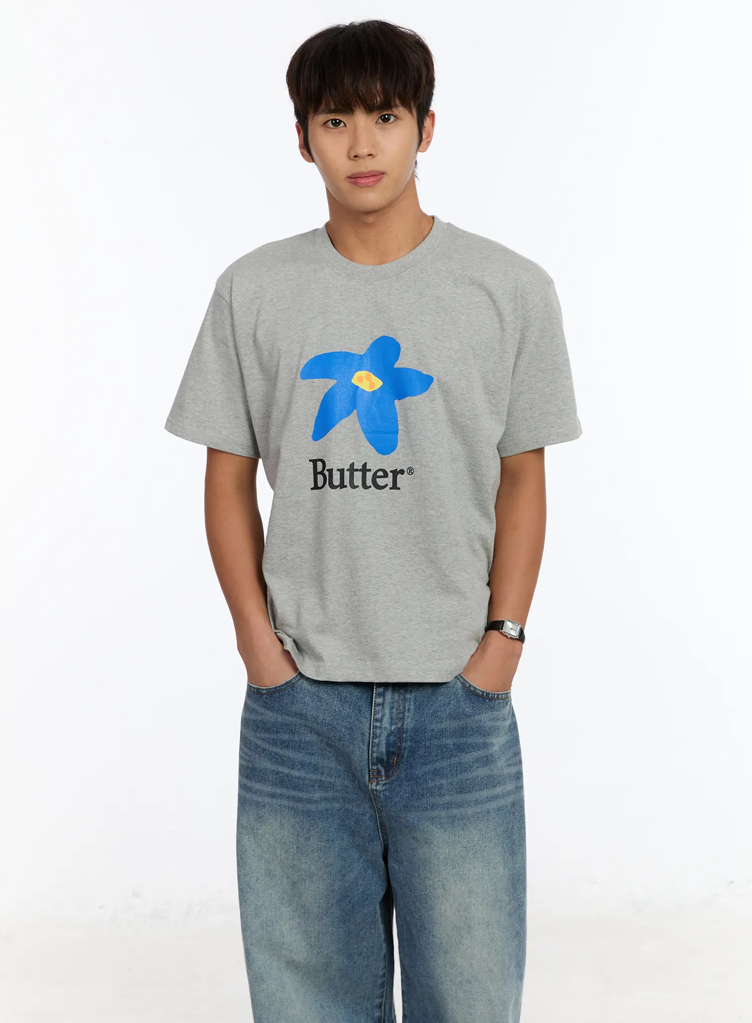 Men's Butter Flower Graphic T-Shirt IM530 - Image 6