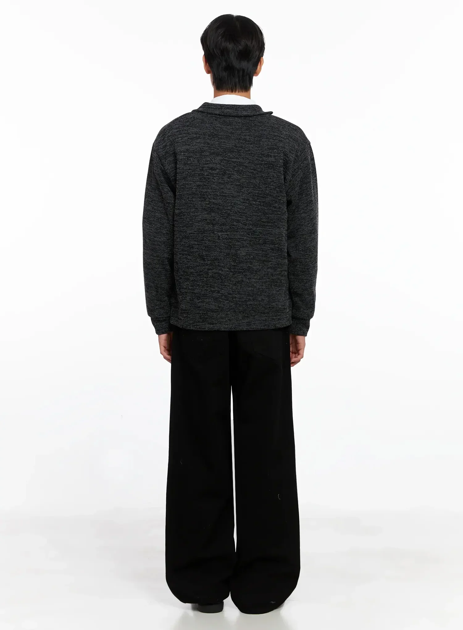 Men's Button-Up Collar Knit Cardigan IO517 - Image 9