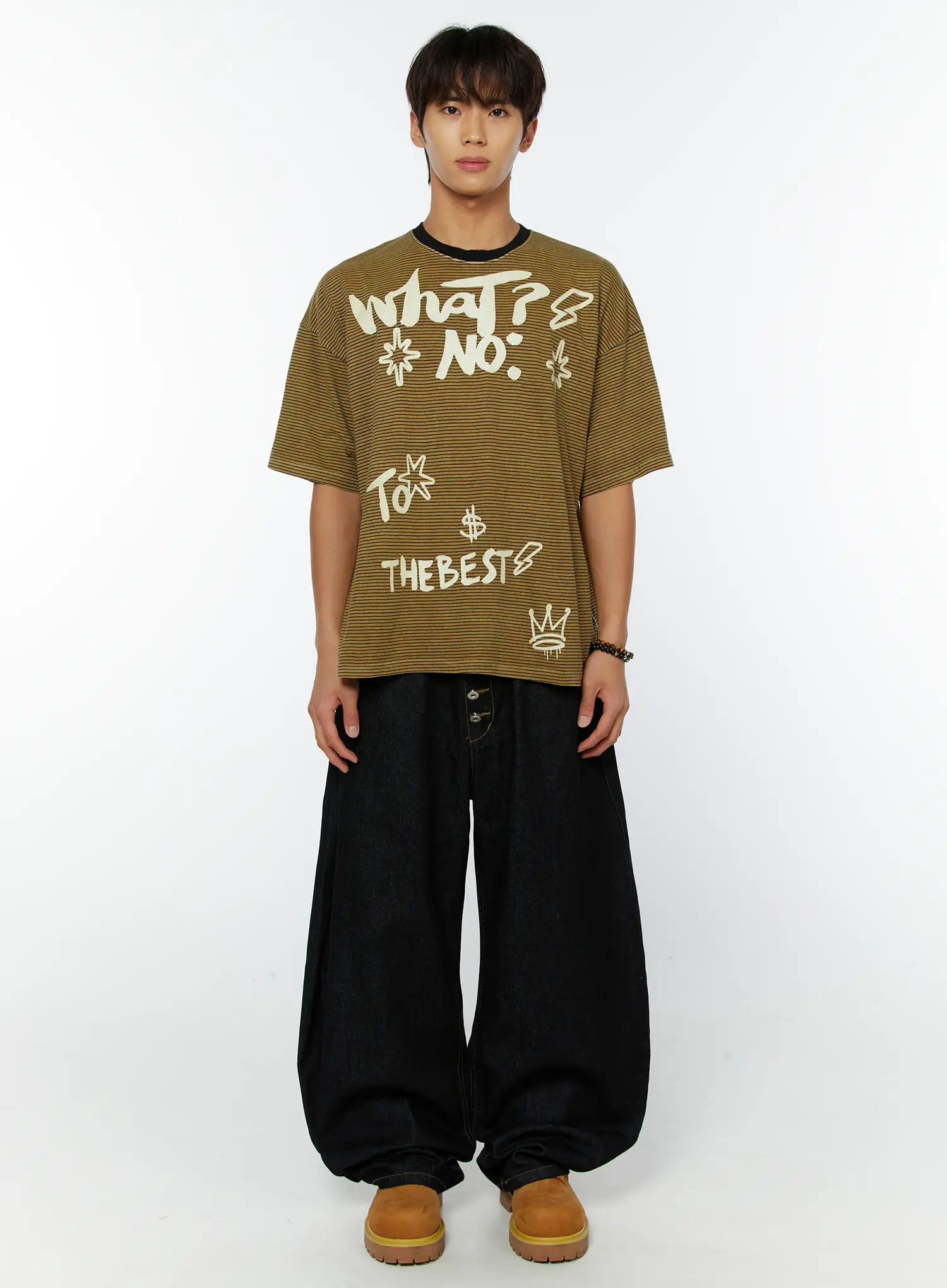 Men's Buttoned Baggy Jeans IY508 - Image 8