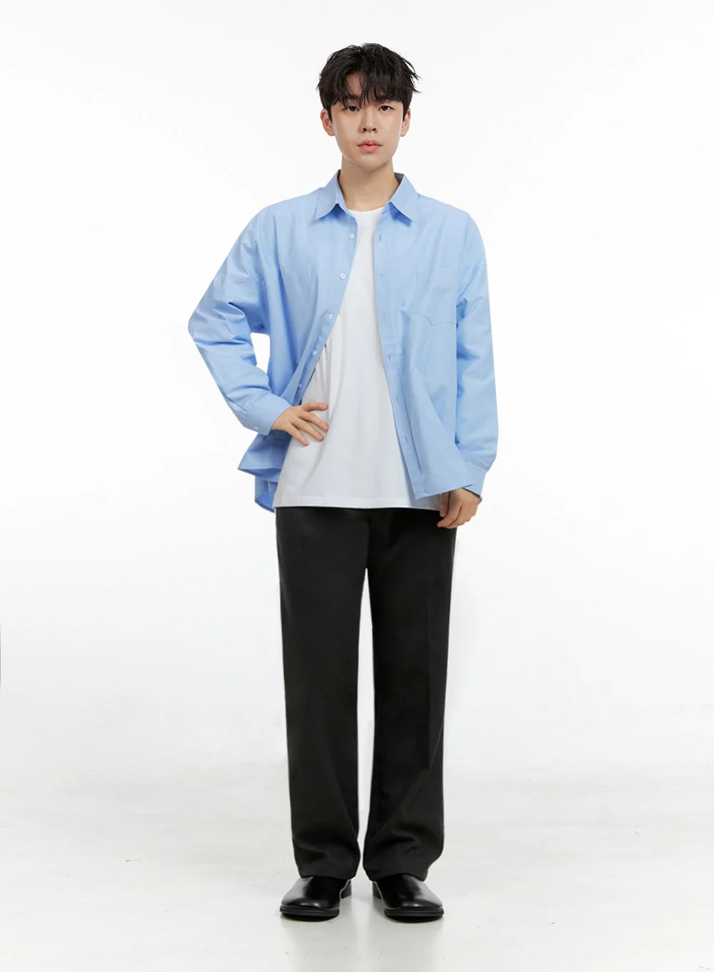Men's Buttoned Collar Shirt IN422 - Image 2