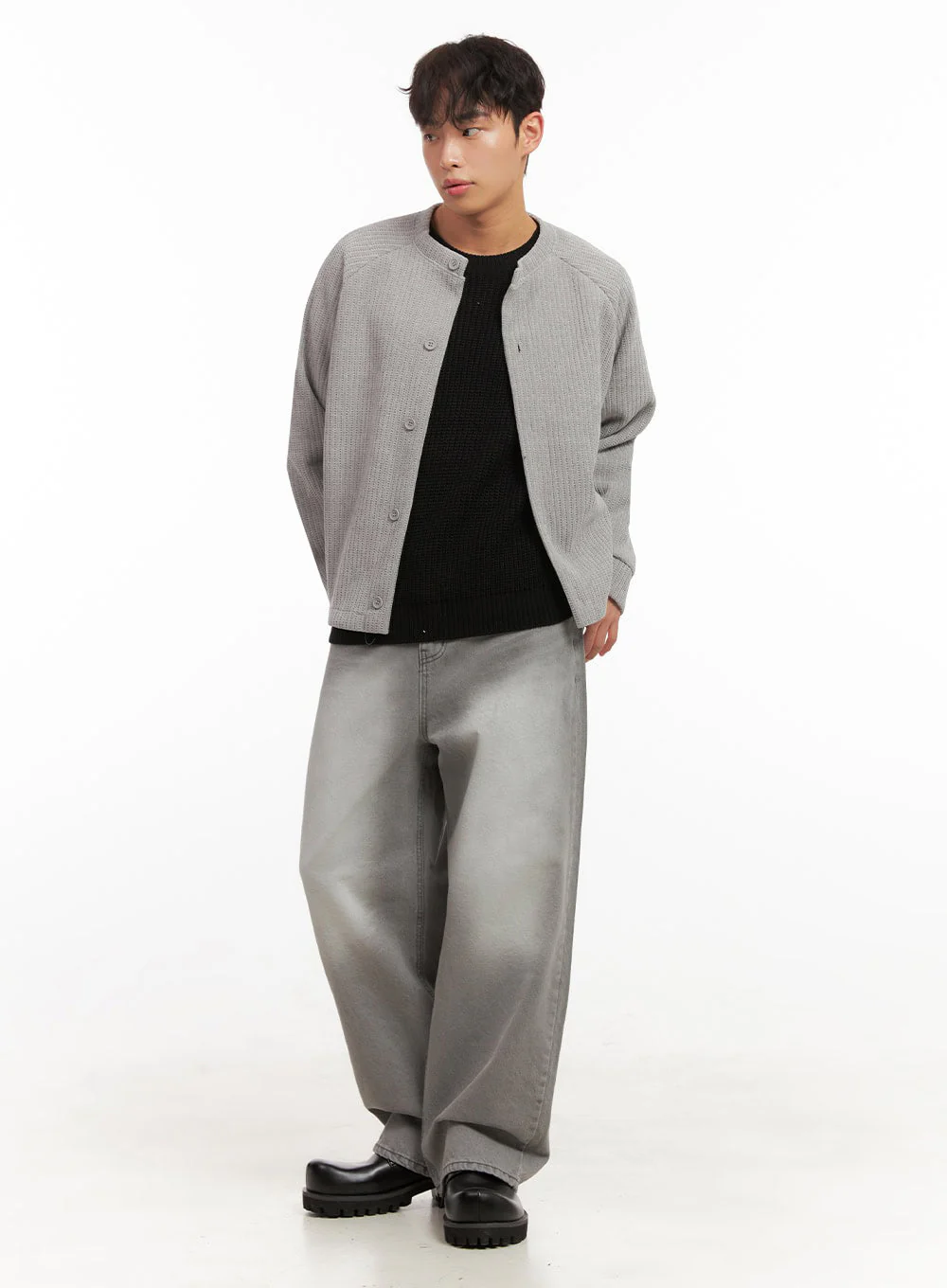 Men's Buttoned Knit Cardigan ID431 - Image 2