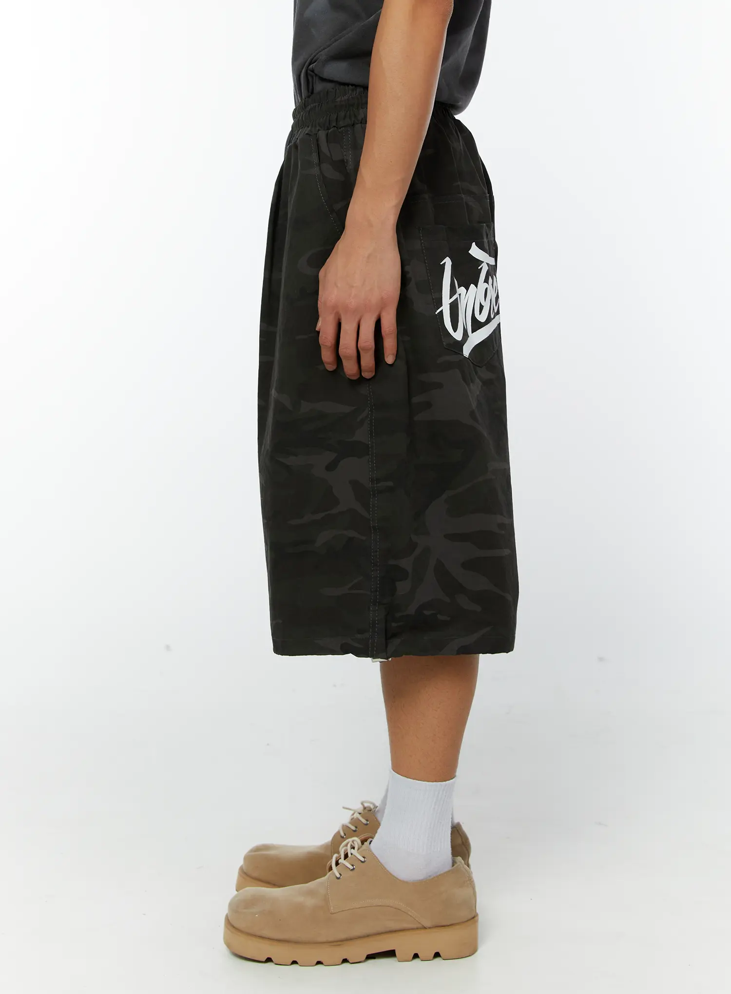 Men's Camo Bermuda Shorts (Dark Gray) IY513 - Image 4