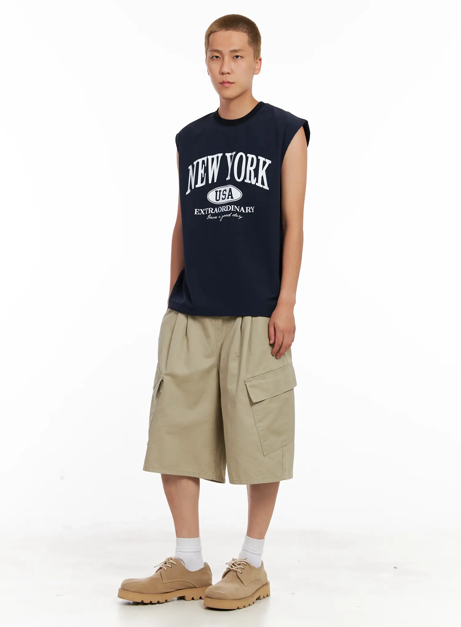 Men's Cargo Bermuda Shorts IL521 - Image 15