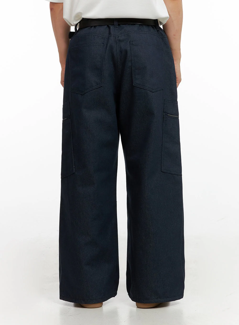 Men's Cargo Denim Jeans (Dark Blue) IG409 - Image 5