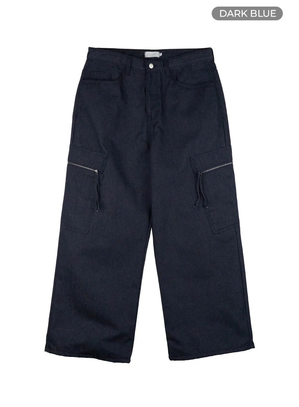 Men's Cargo Denim Jeans (Dark Blue) IG409 - Image 8