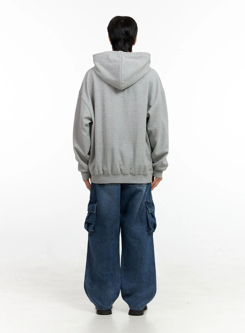 Men's Cargo Pocket Wide Leg Jeans IN401 - Image 9