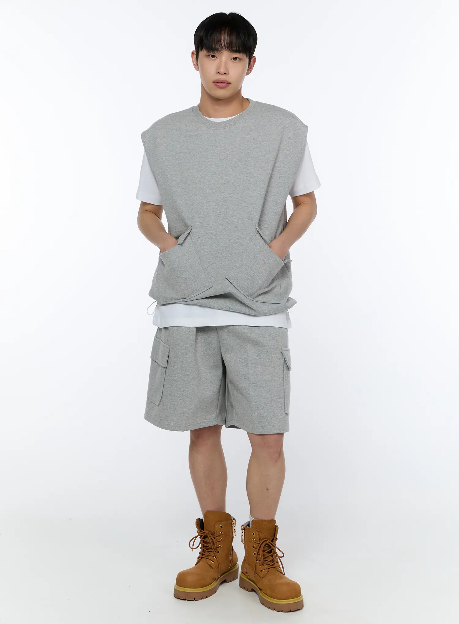 Men's Cargo Sweat Shorts IA517 - Image 8