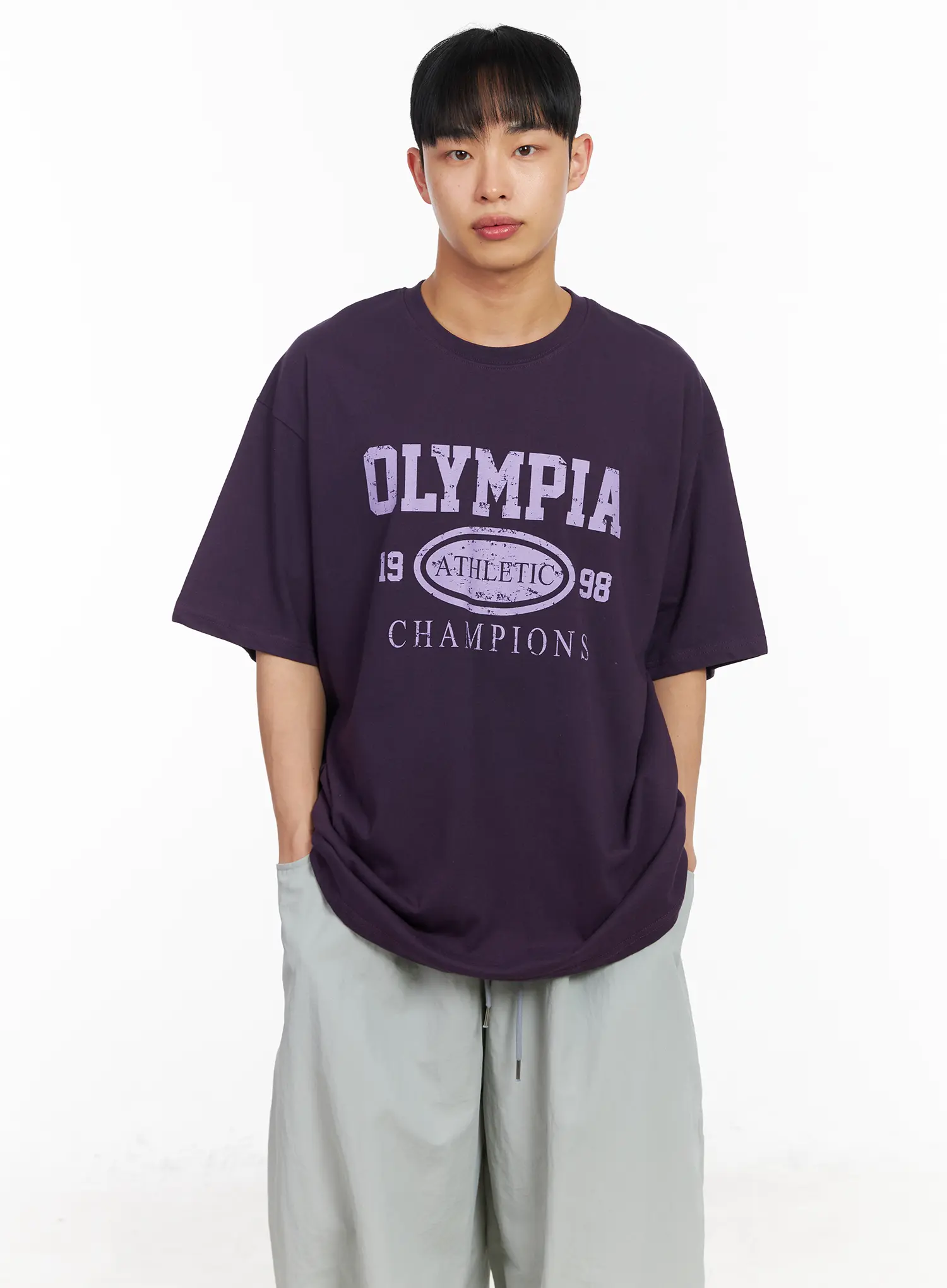 Men's Casual Athletic Graphic Tee IA502 - Image 2