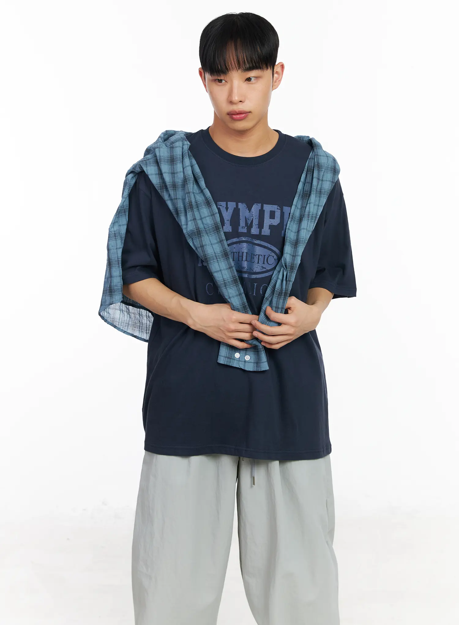 Men's Casual Athletic Graphic Tee IA502 - Image 8