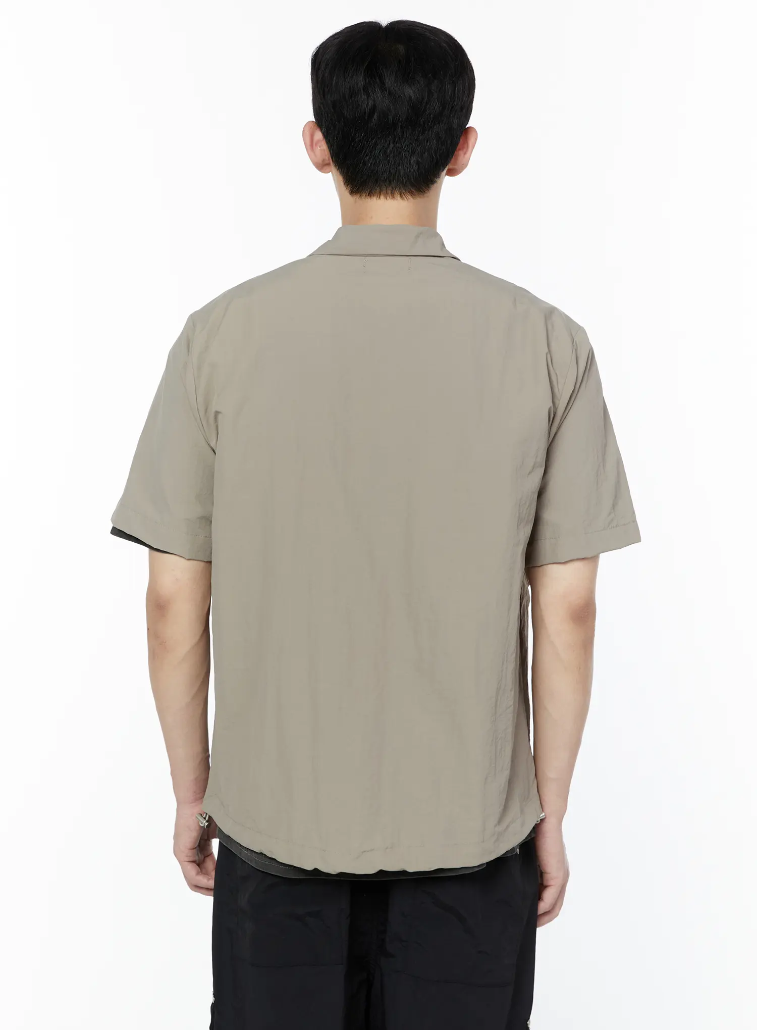 Men's Casual Snap Button Short Sleeve Shirt IA527 - Image 5