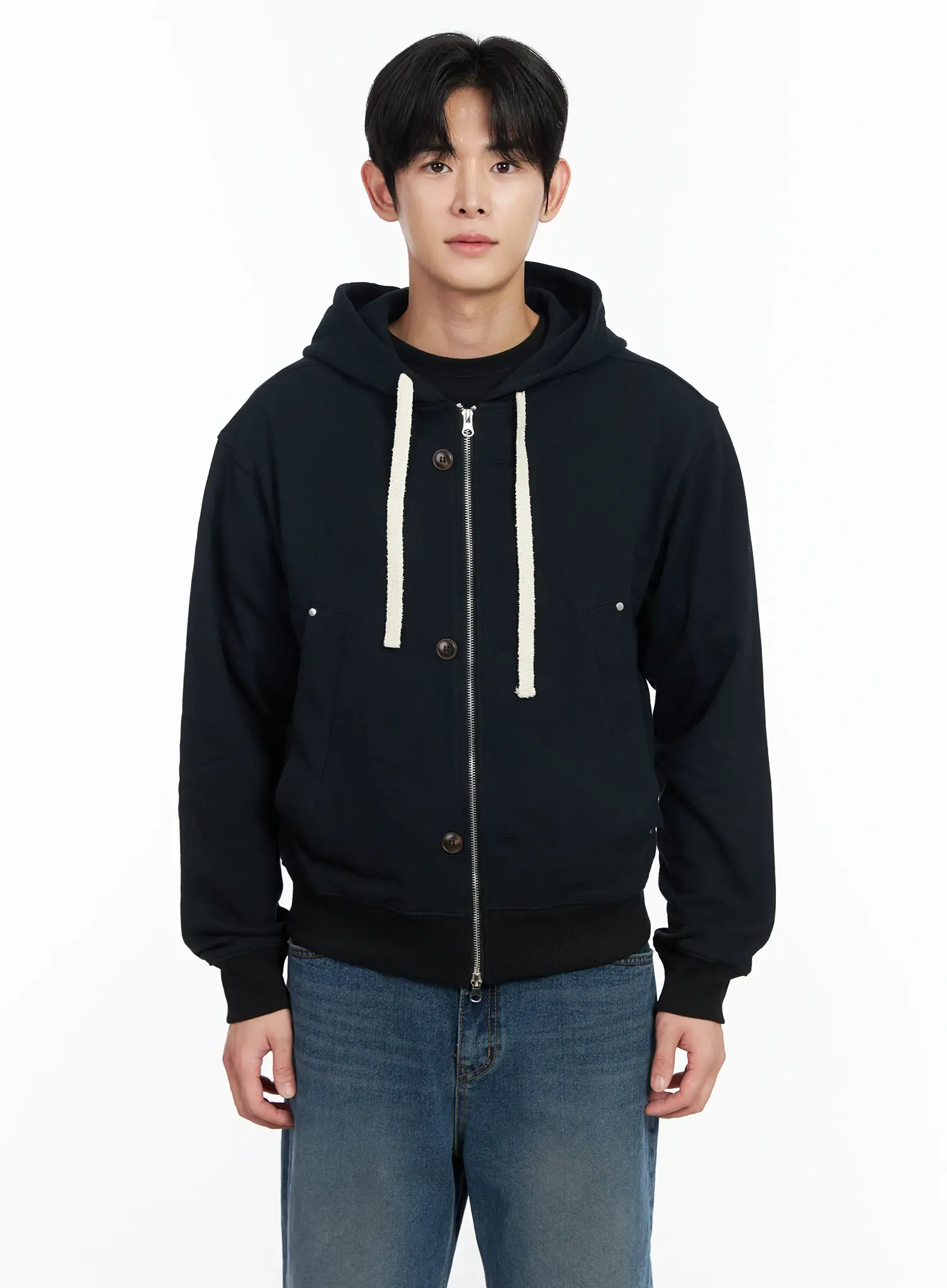 Men's Casual Zip-Up Hoodie IM518 - Image 14
