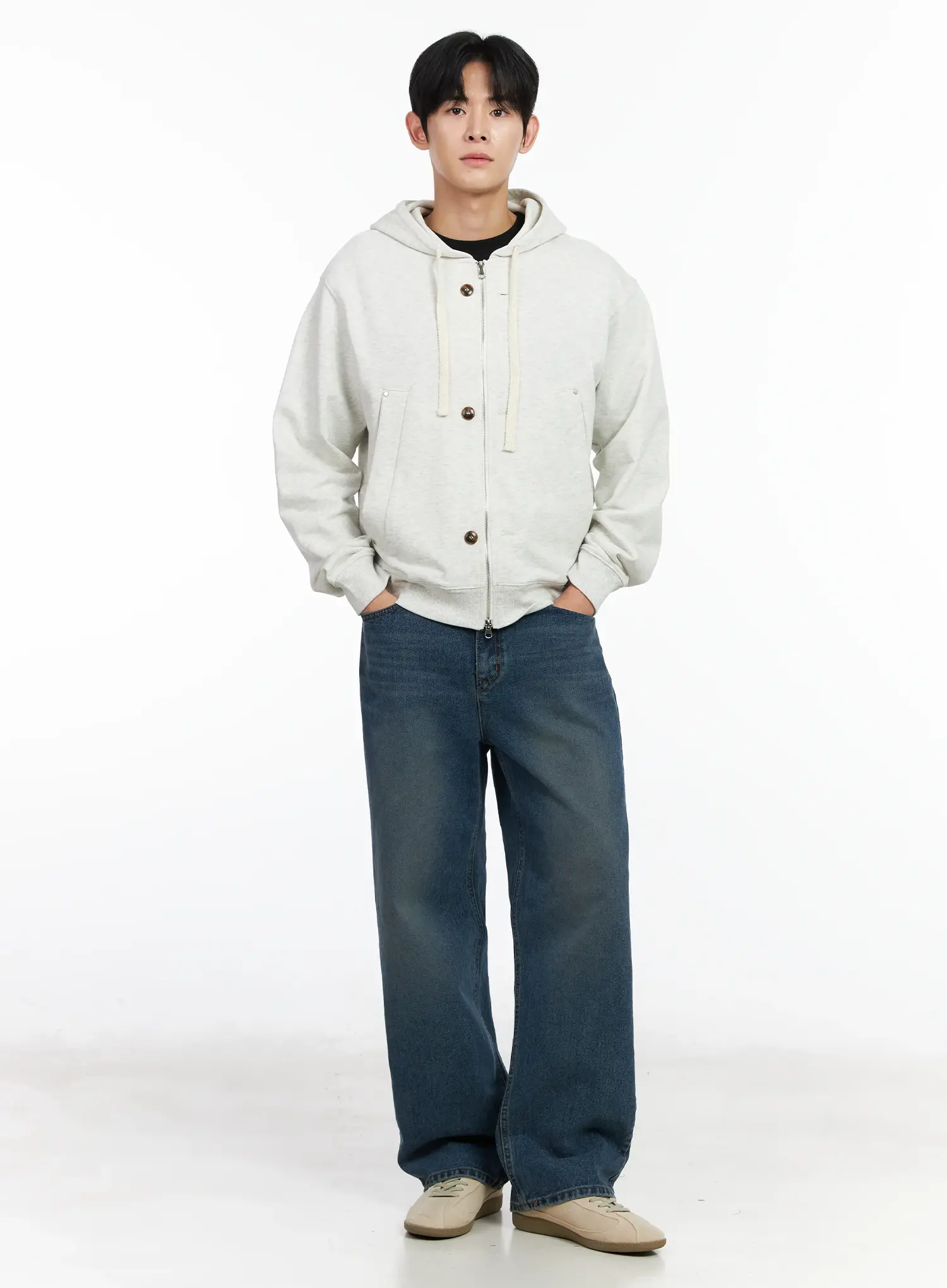 Men's Casual Zip-Up Hoodie IM518 - Image 9