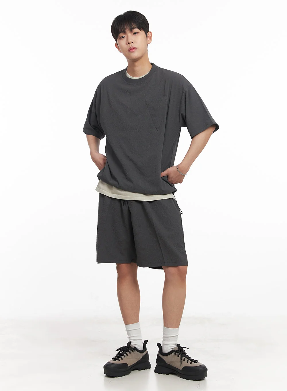 Men's Chic Wide-Fit Sweatshorts IA525 - Image 11