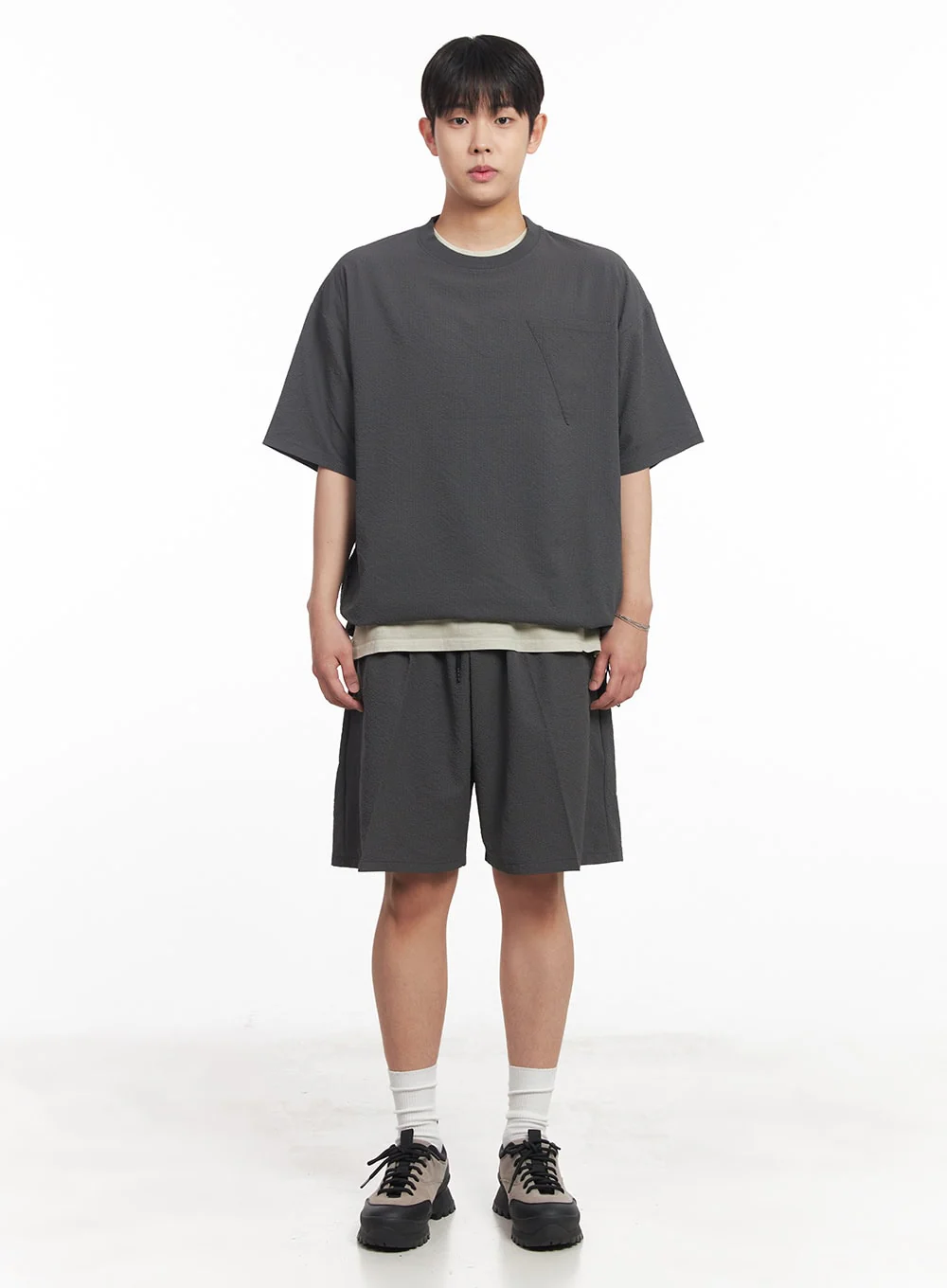 Men's Chic Wide-Fit Sweatshorts IA525 - Image 6