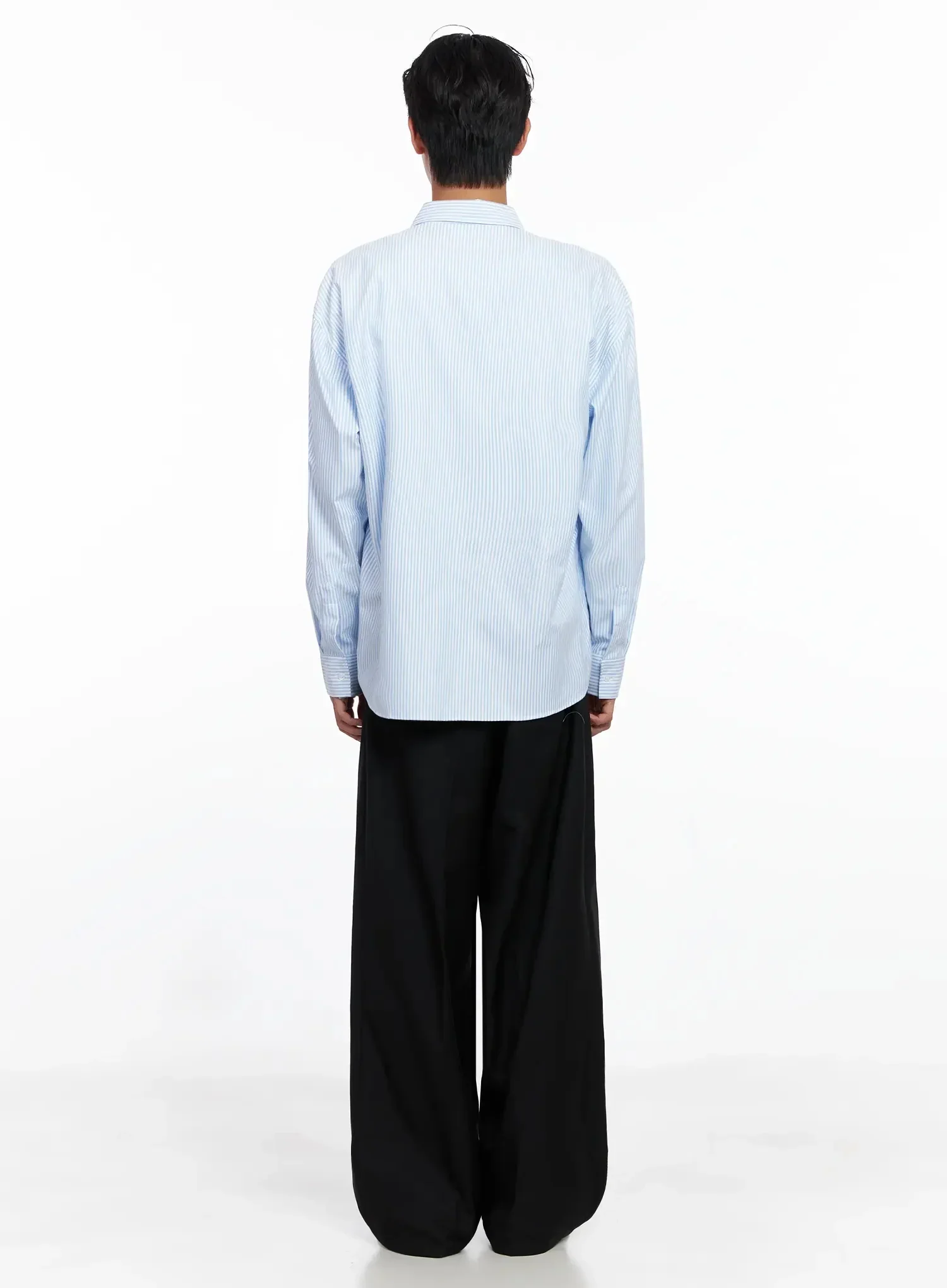 Men's Classic Striped Oxford Shirt IO516 - Image 12