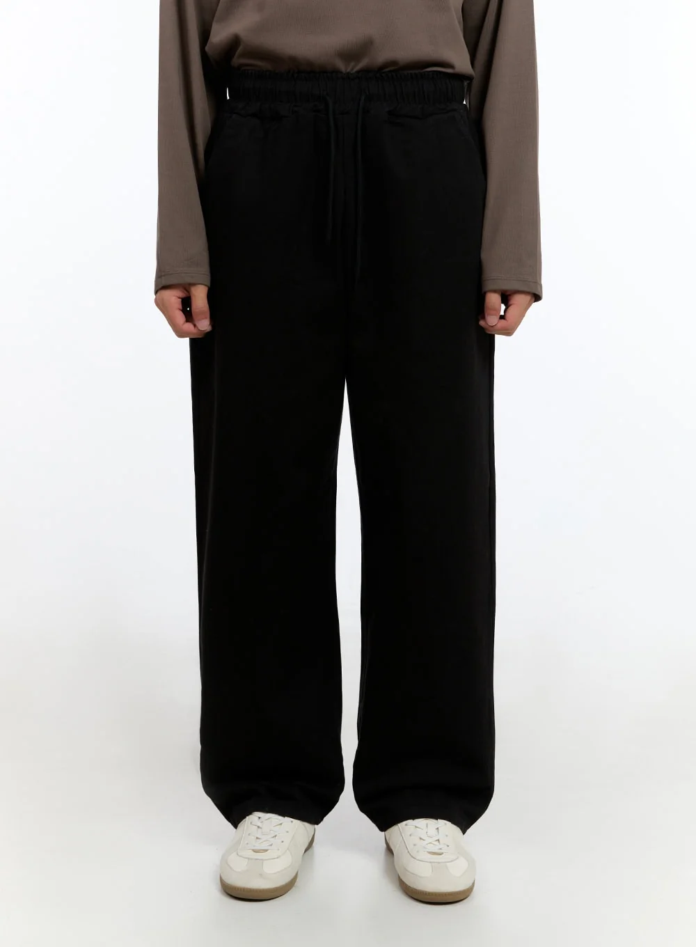 Men's Classis Cotton Solid Wide Pants IS412 - Image 2