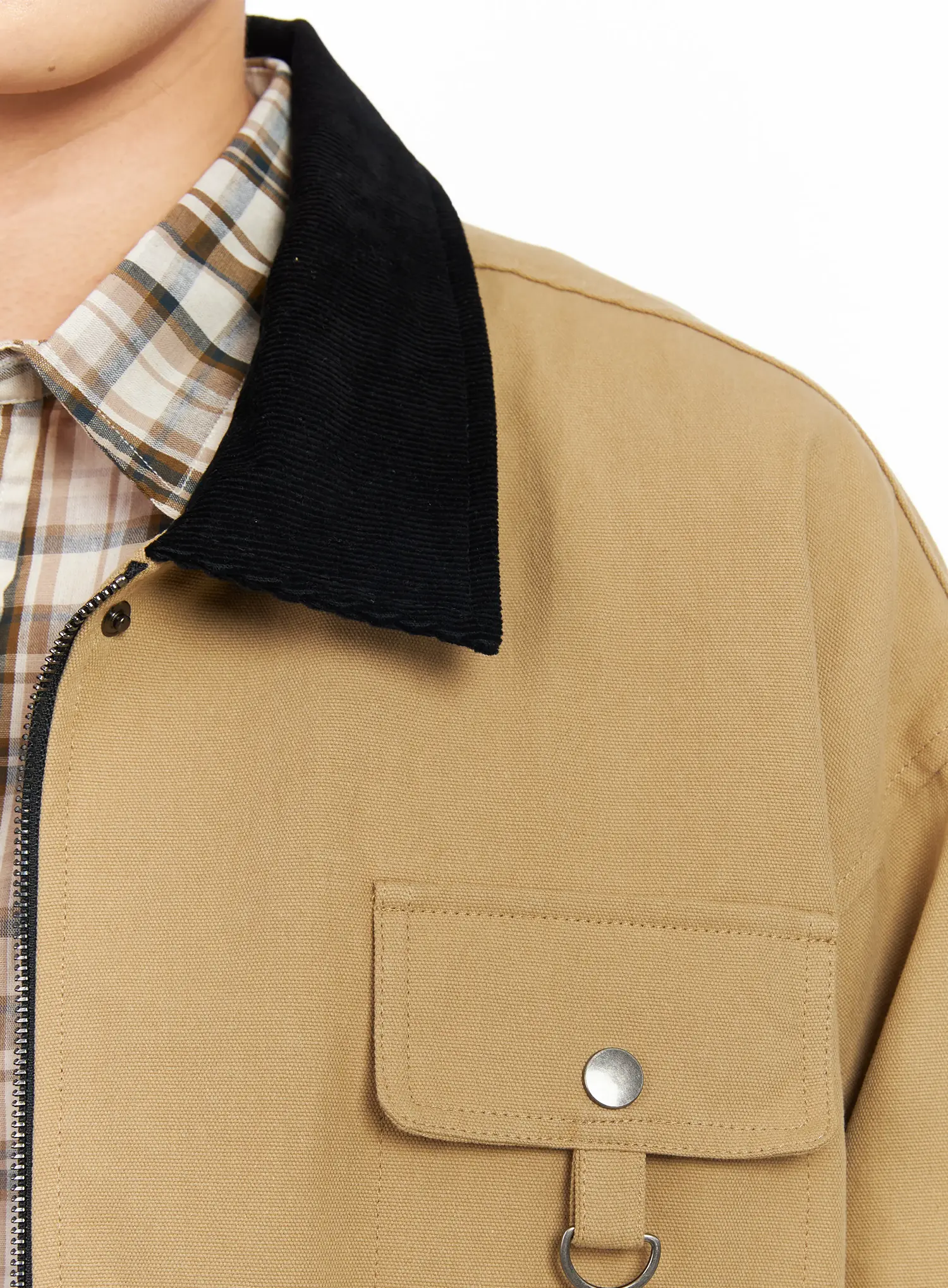 Men's Collar Contrast Jacket IM516 - Image 10