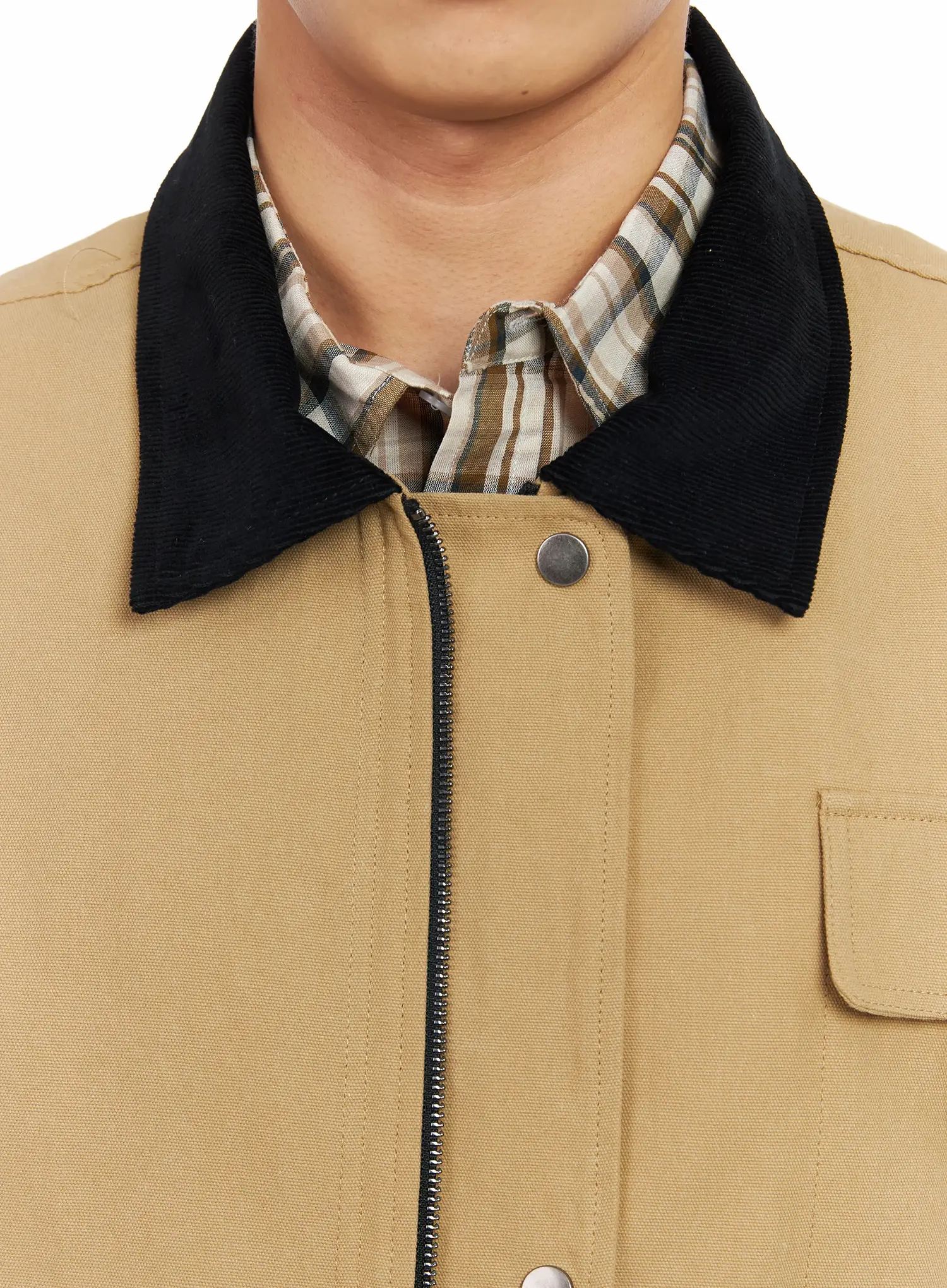 Men's Collar Contrast Jacket IM516 - Image 11