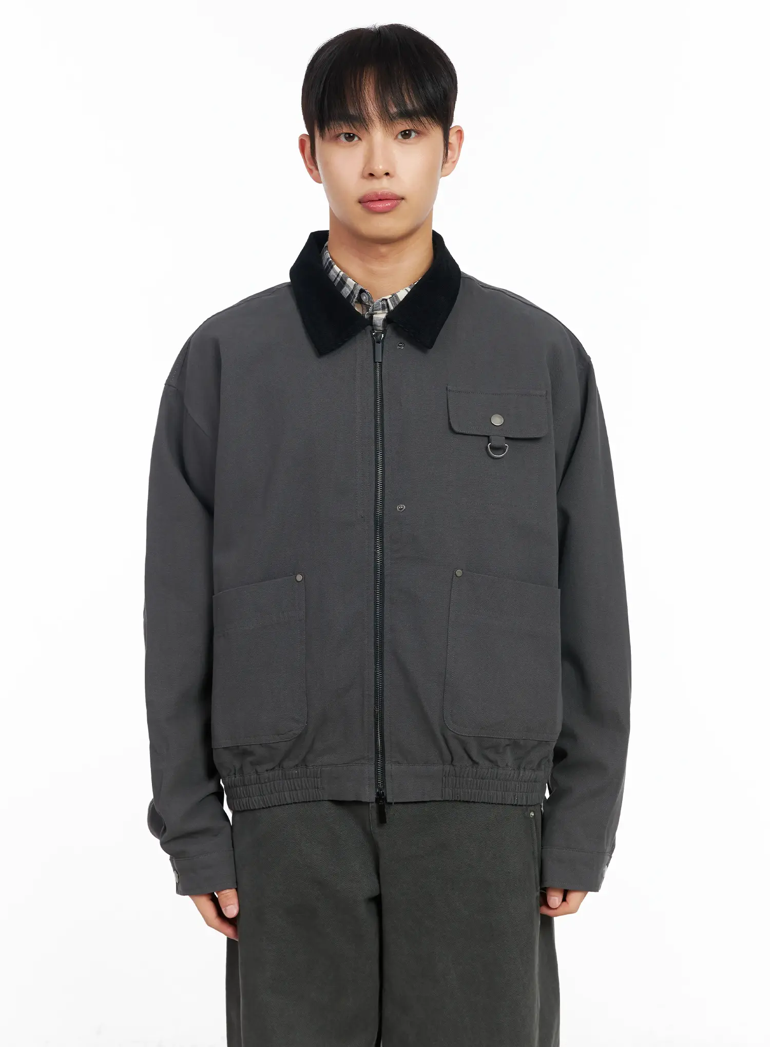 Men's Collar Contrast Jacket IM516 - Image 12