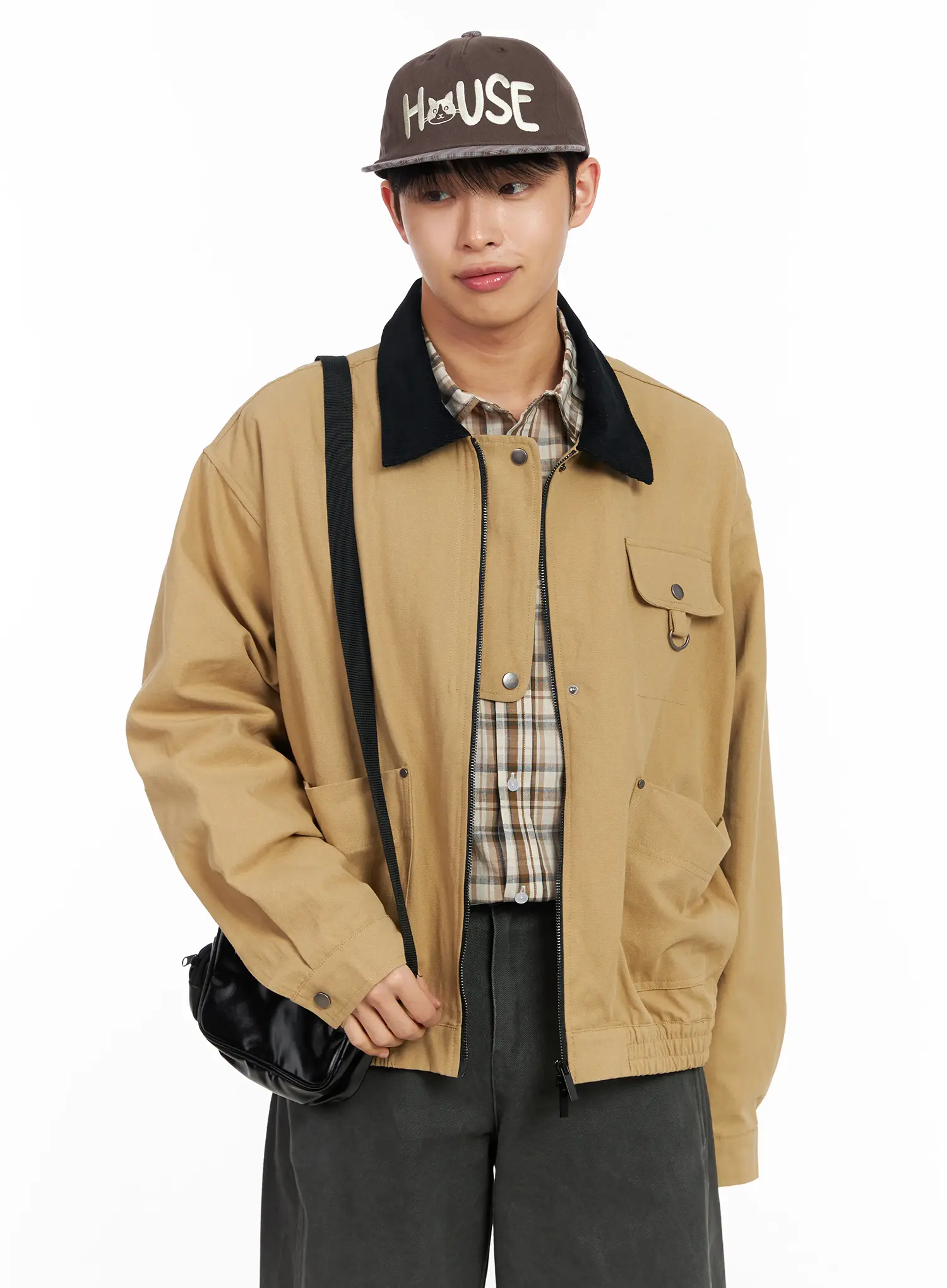 Men's Collar Contrast Jacket IM516 - Image 8