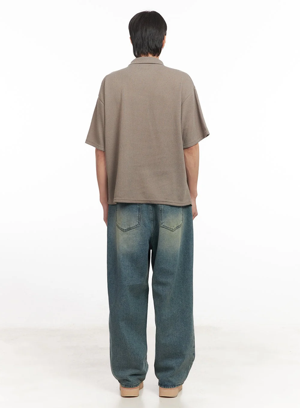 Men's Collared Knitted T-Shirt IA511 - Image 10