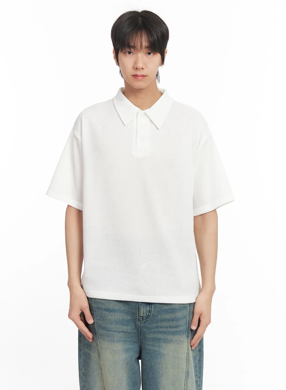 Men's Collared Knitted T-Shirt IA511 - Image 18