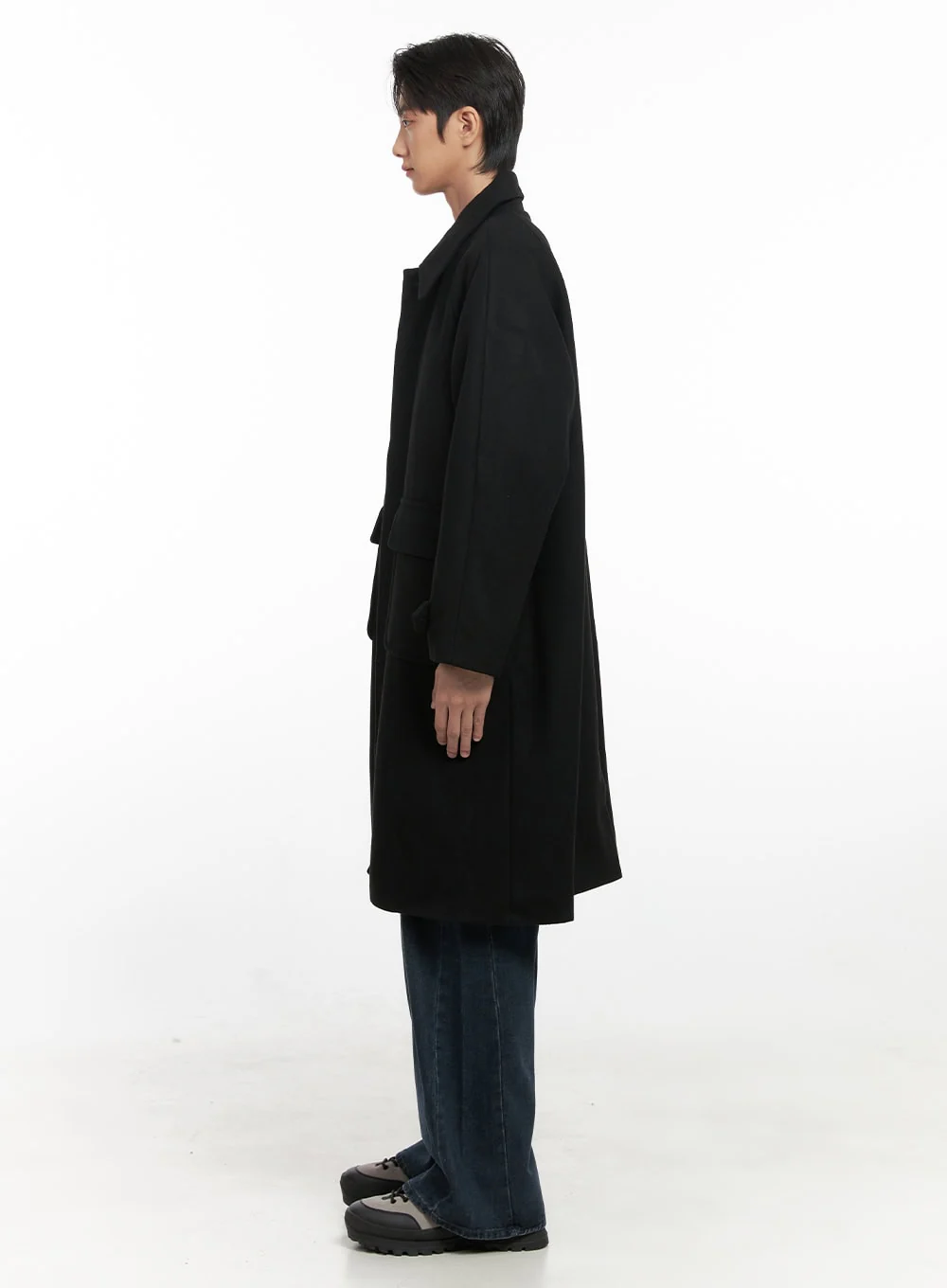 Men's Collared Long Coat ID406 - Image 8
