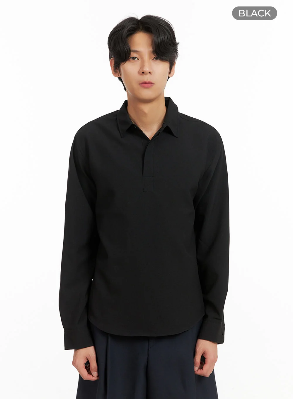 Men's Collared Long Sleeve Shirt IY416 - Image 10