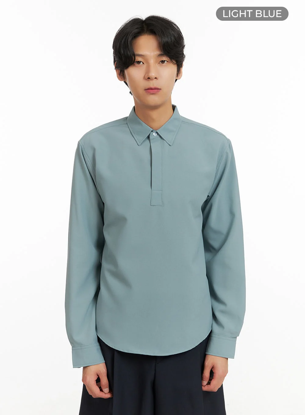 Men's Collared Long Sleeve Shirt IY416 - Image 9