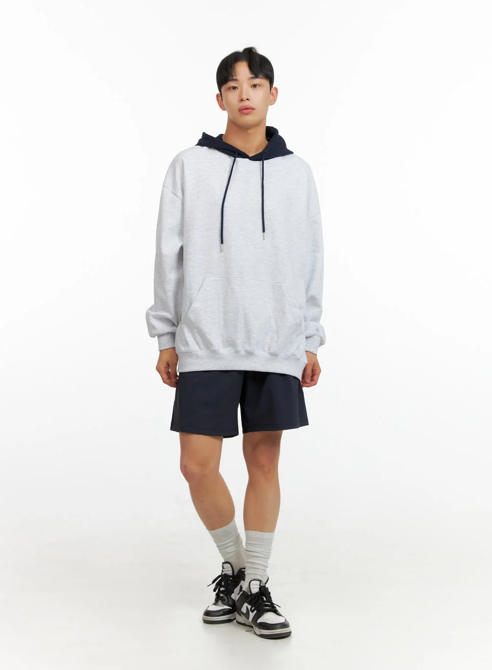 Men's Contrasting Hoodie (White) IU414 - Image 3