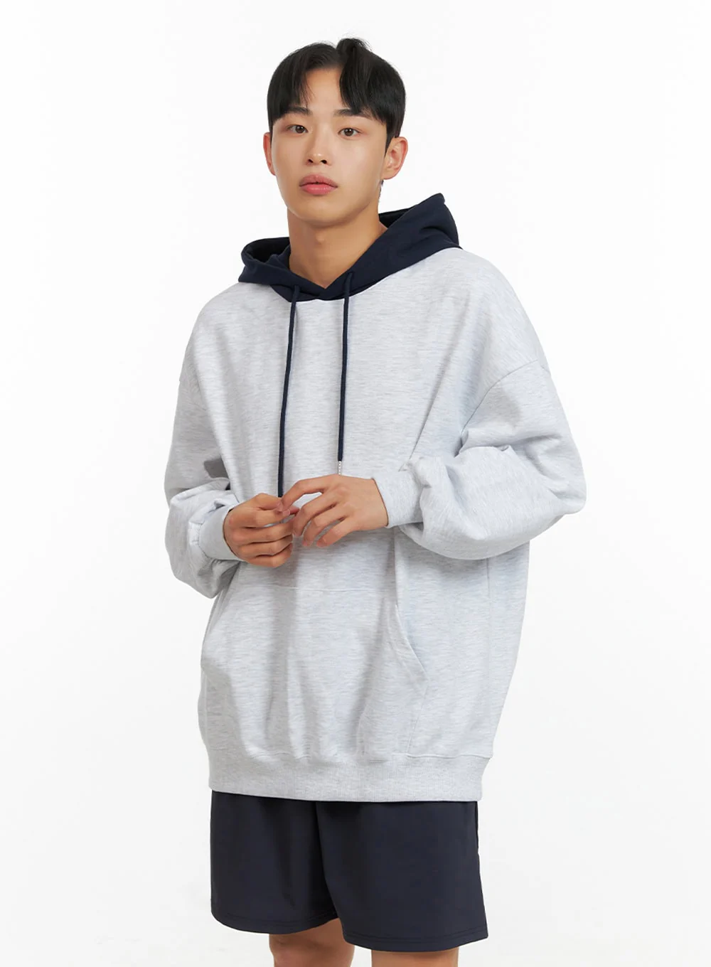 Men's Contrasting Hoodie (White) IU414 - Image 4