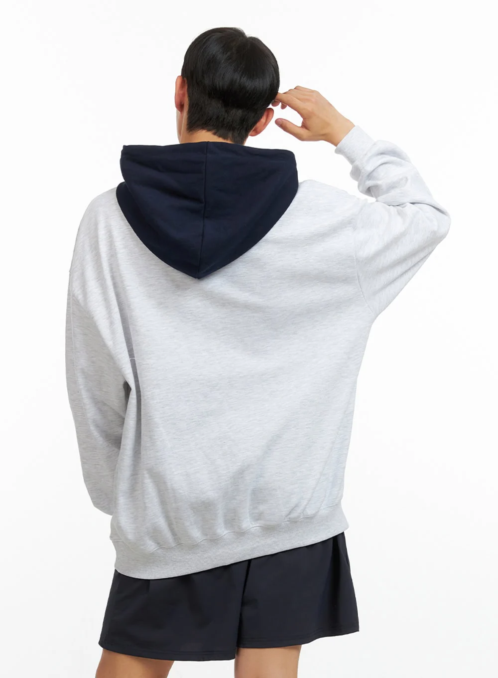 Men's Contrasting Hoodie (White) IU414 - Image 5