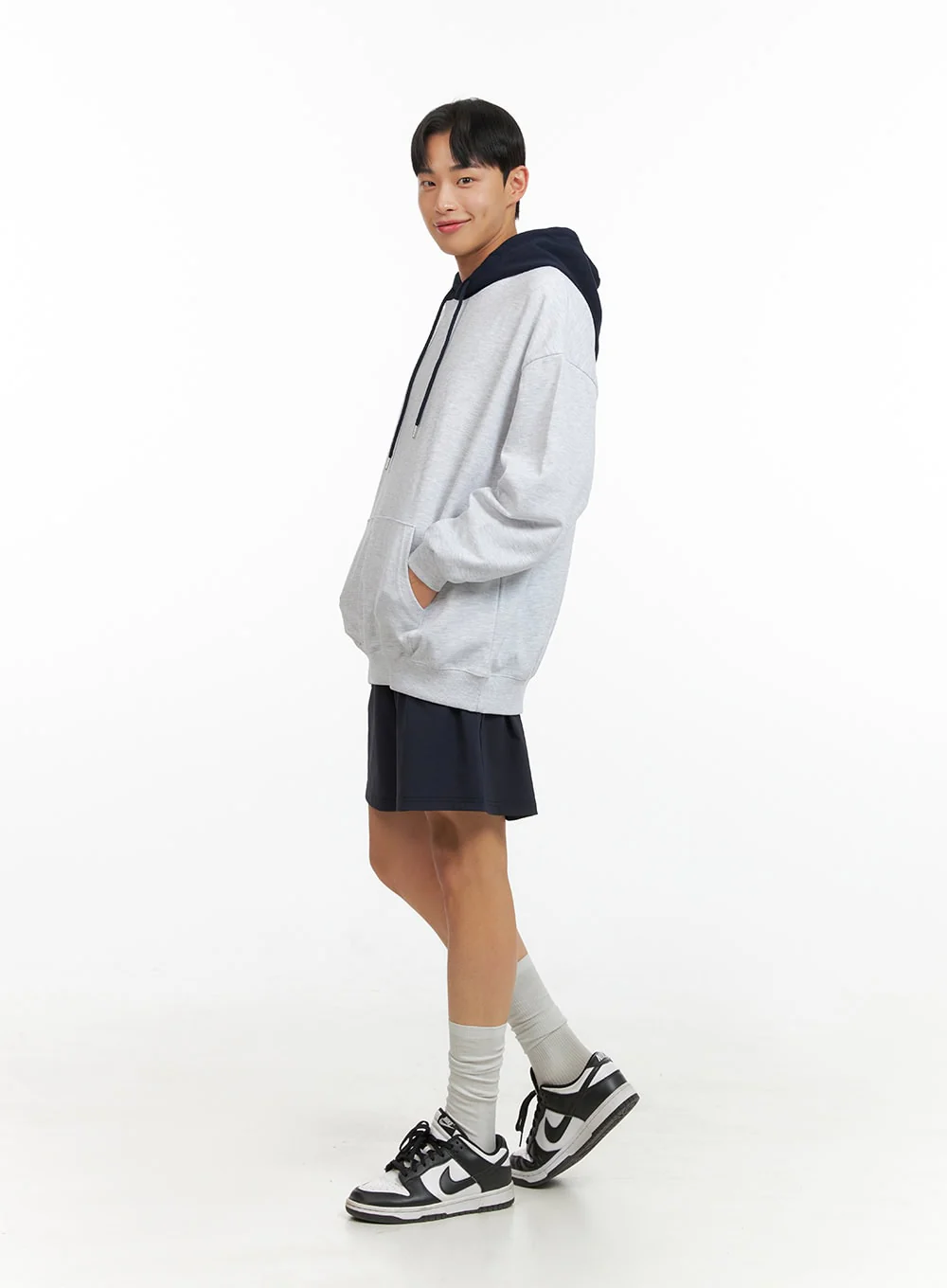 Men's Contrasting Hoodie (White) IU414 - Image 7