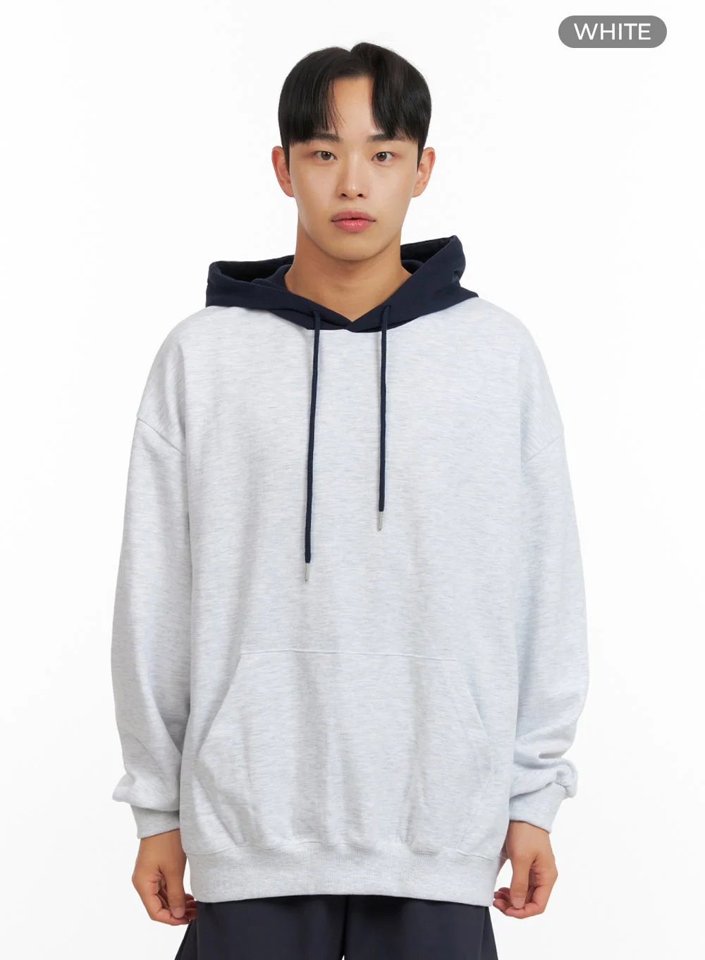 Men's Contrasting Hoodie (White) IU414 - Image 9