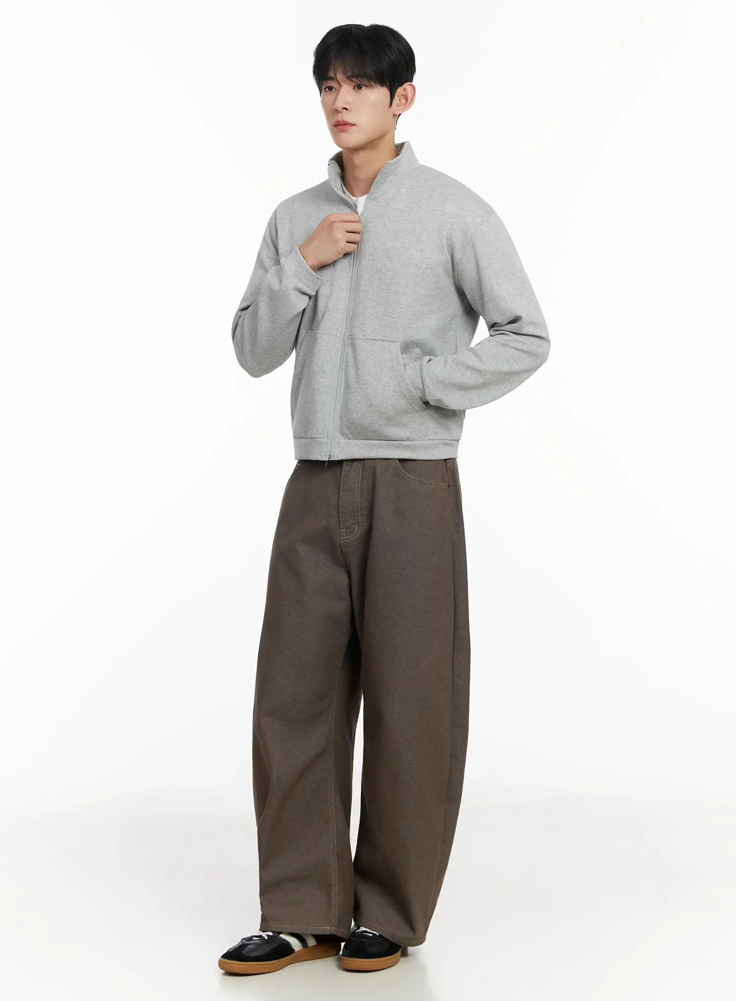 Men's Cotton Stitched Wide-Leg Pants IF516 - Image 11
