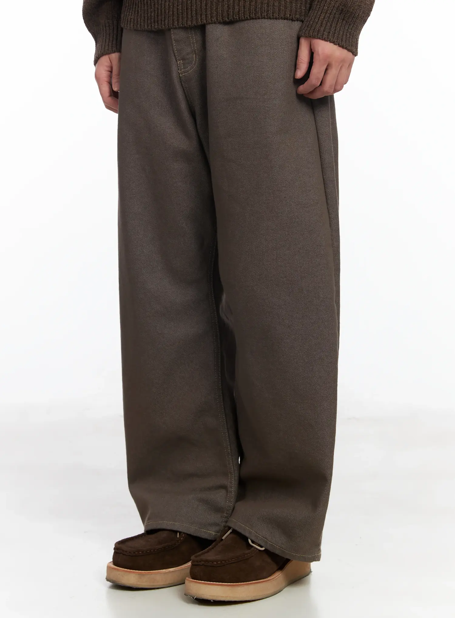 Men's Cotton Stitched Wide-Leg Pants IF516 - Image 4