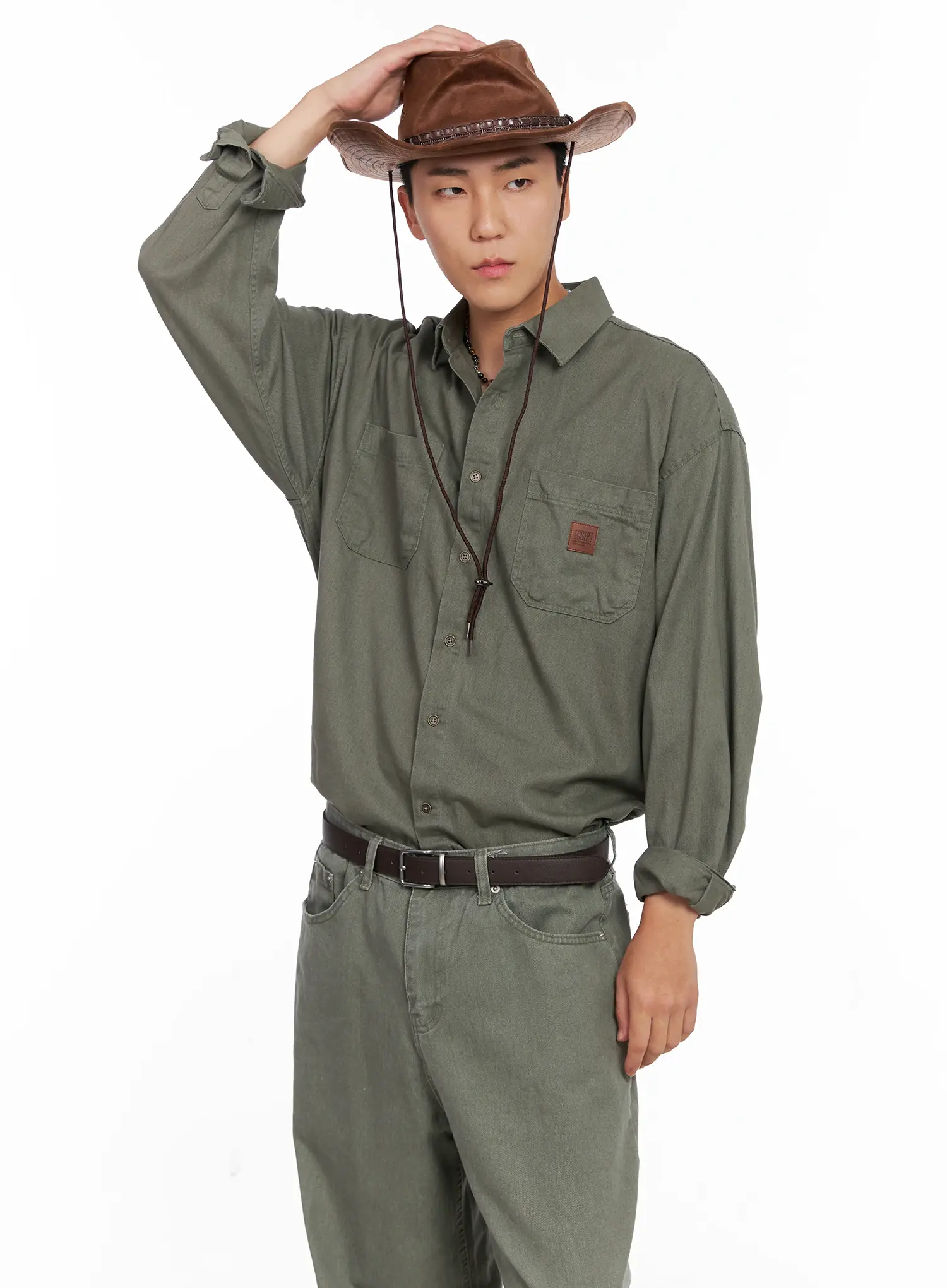 Men's Cozy Cotton Button-Up Shirt IG529 - Image 10