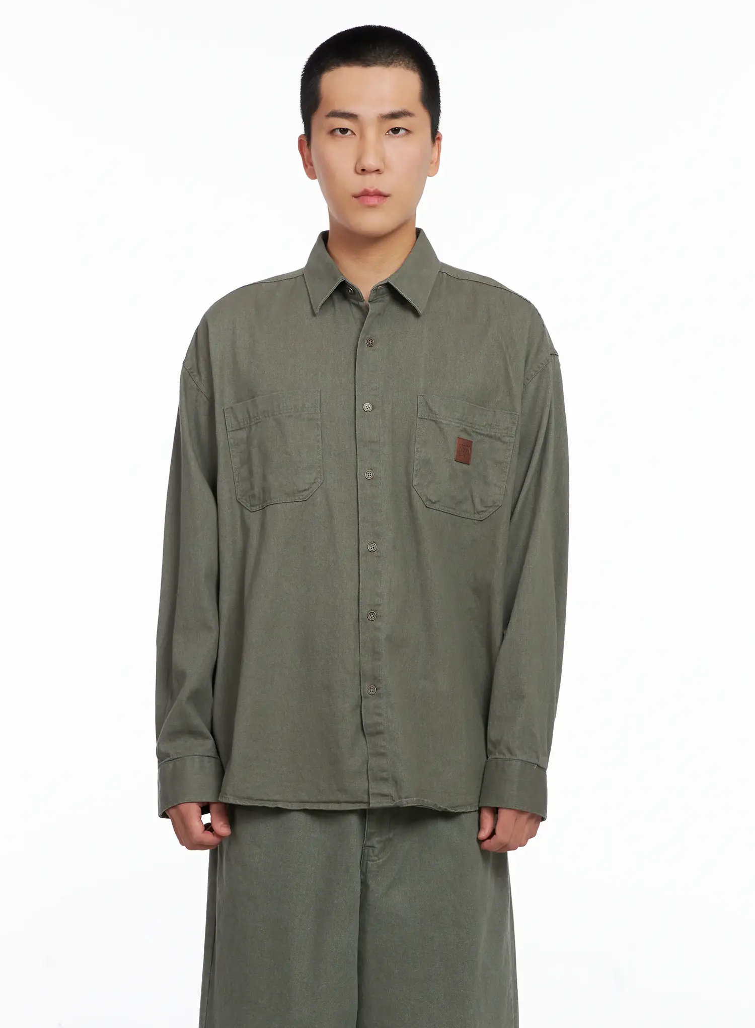 Men's Cozy Cotton Button-Up Shirt IG529 - Image 14