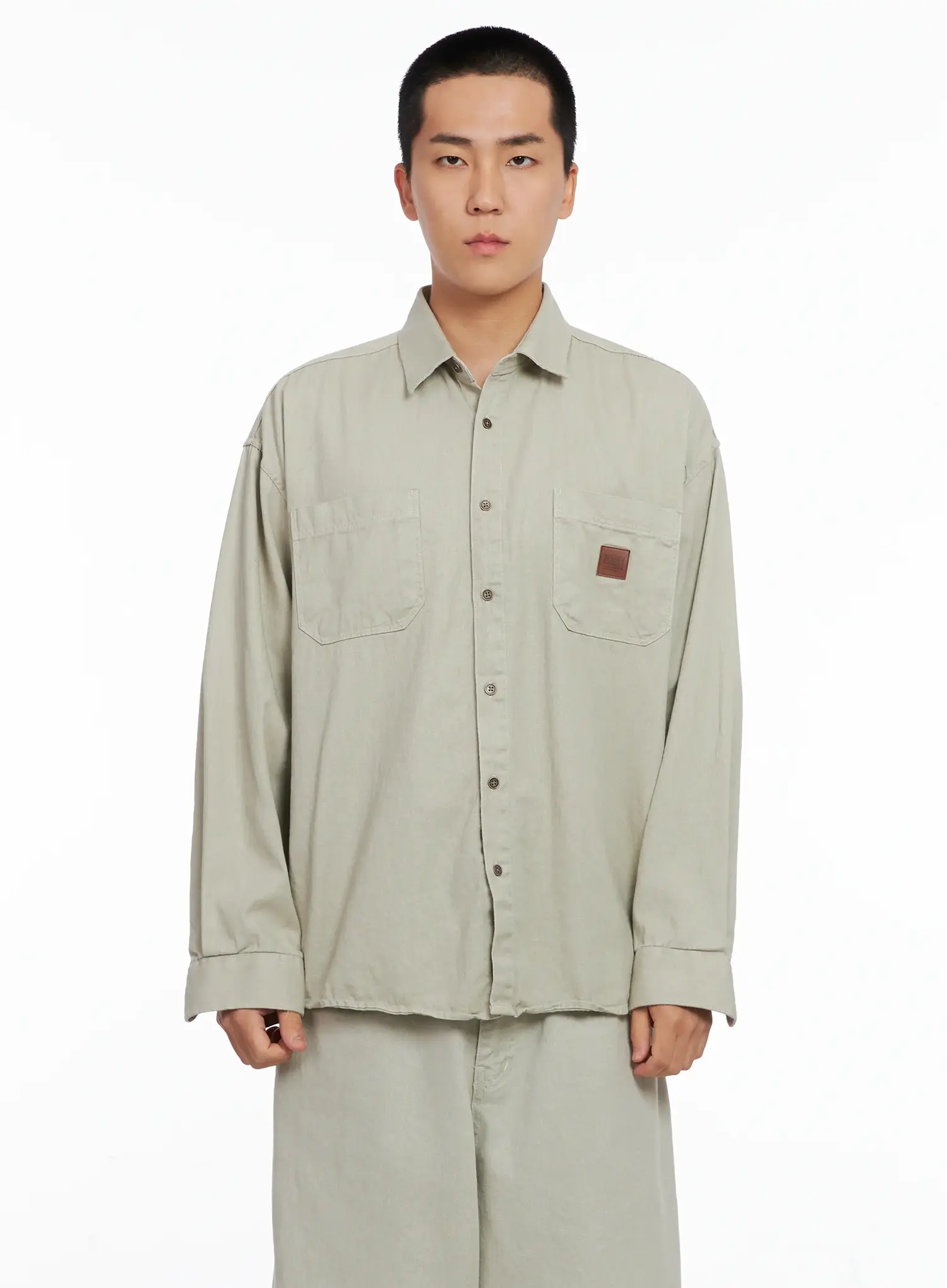 Men's Cozy Cotton Button-Up Shirt IG529 - Image 15