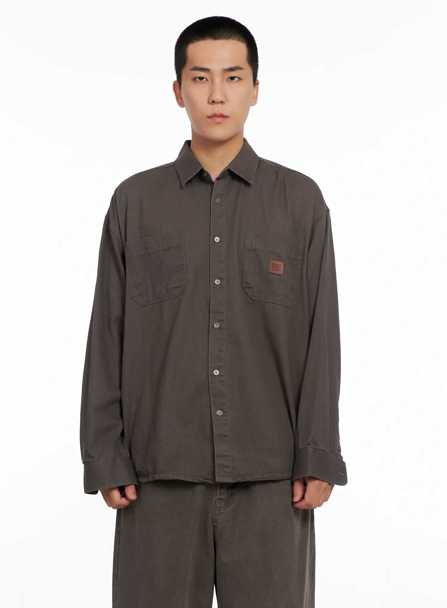 Men's Cozy Cotton Button-Up Shirt IG529 - Image 17