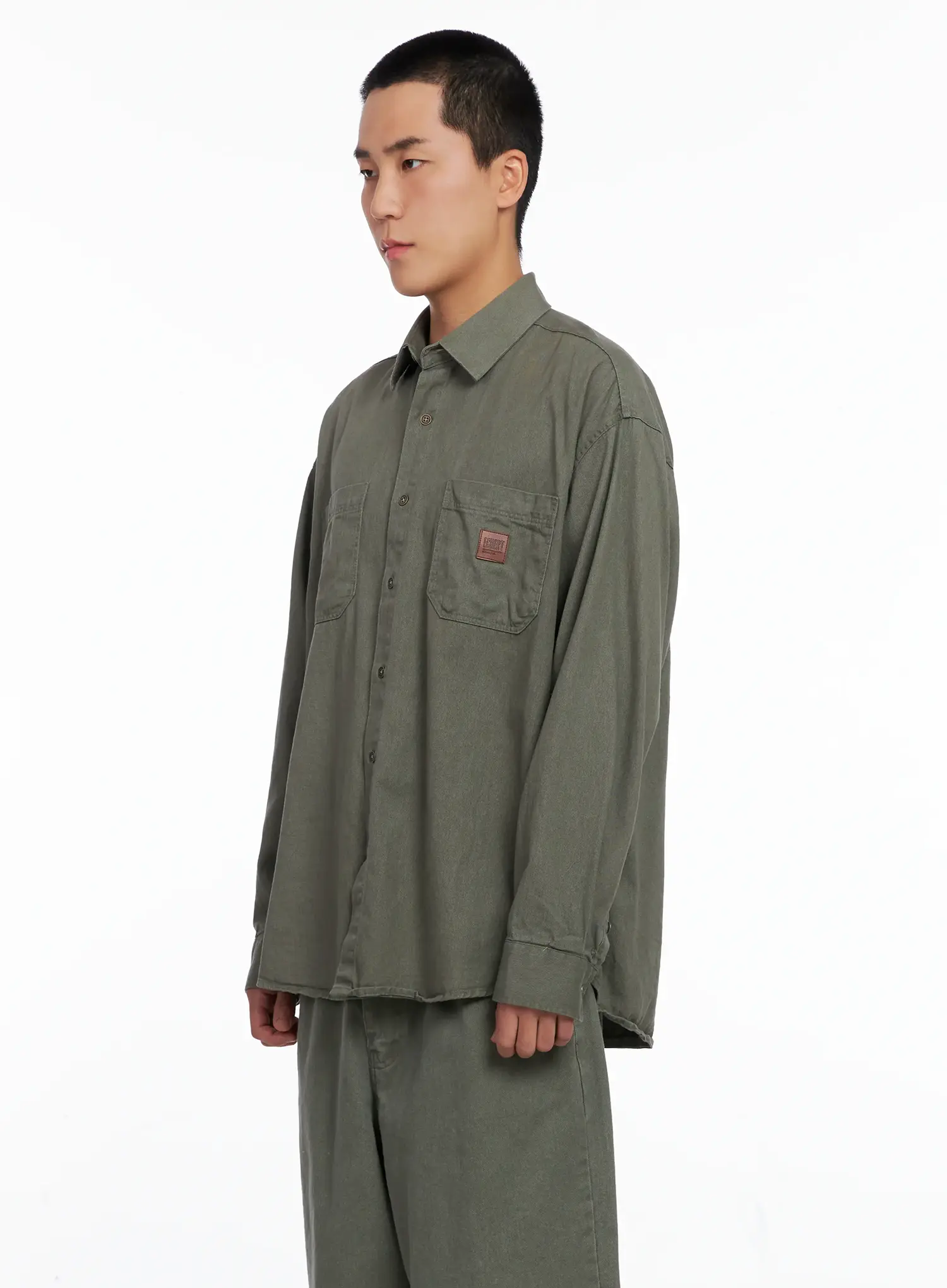 Men's Cozy Cotton Button-Up Shirt IG529 - Image 4