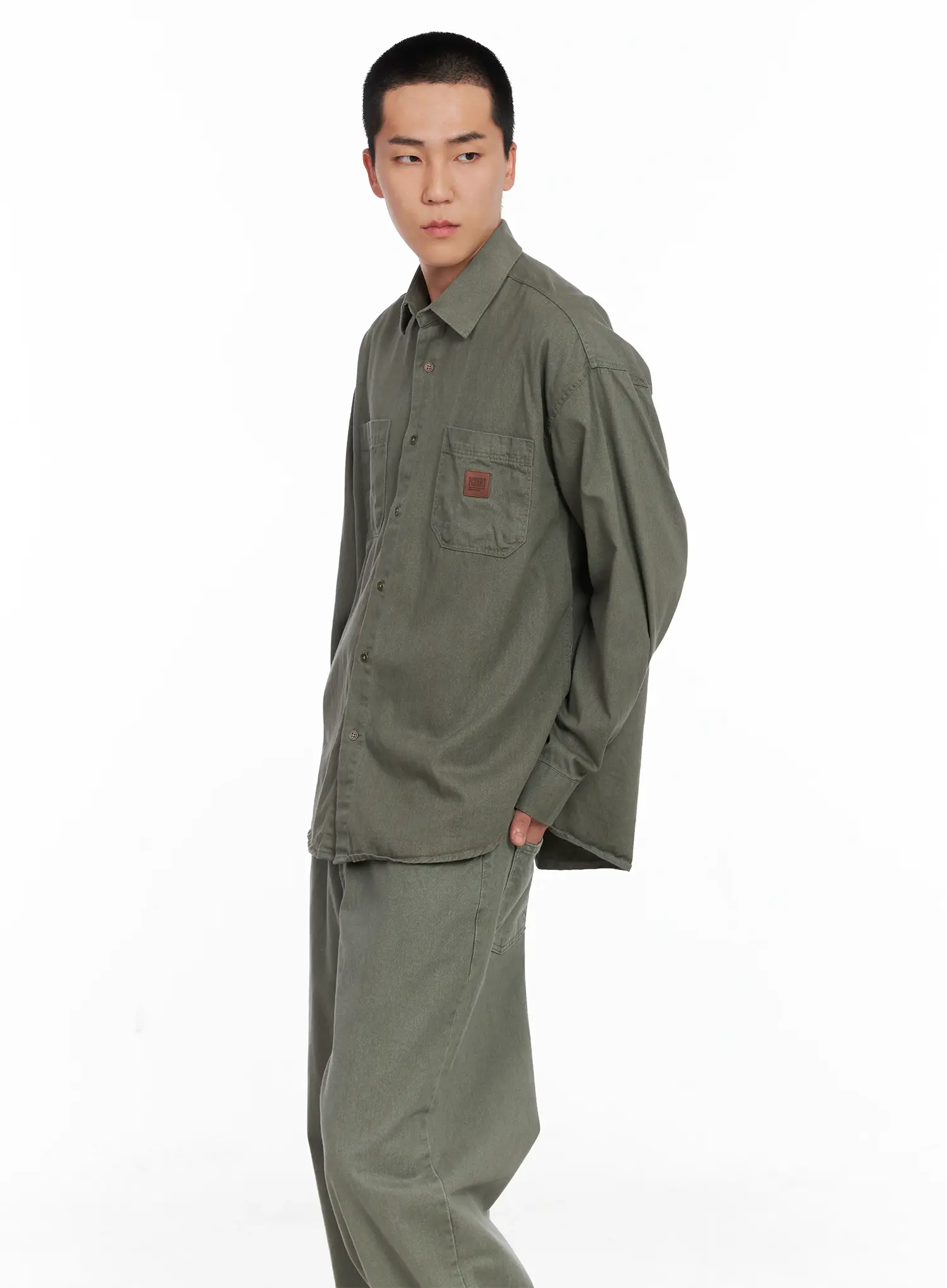 Men's Cozy Cotton Button-Up Shirt IG529 - Image 7