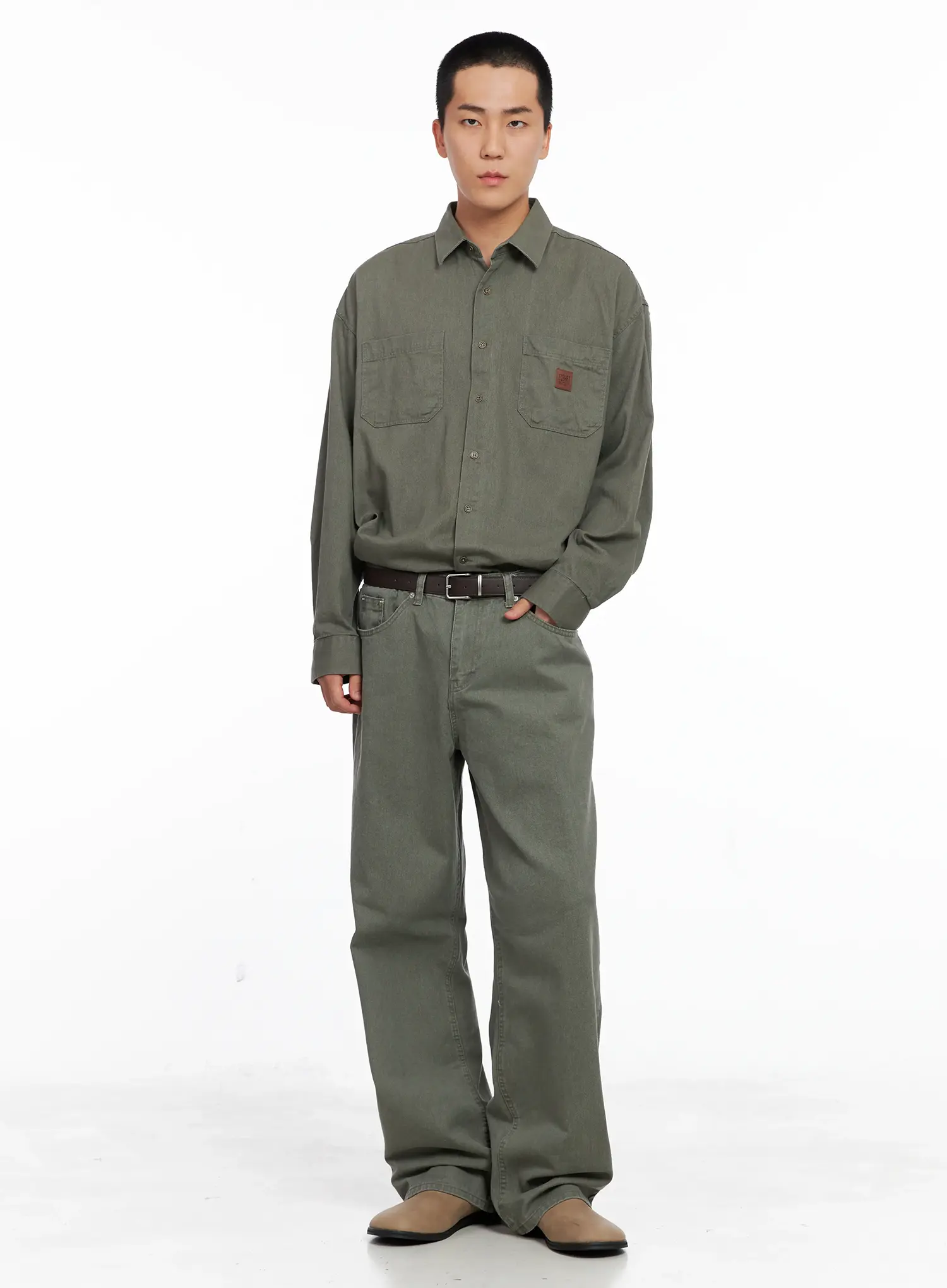 Men's Cozy Cotton Button-Up Shirt IG529 - Image 8