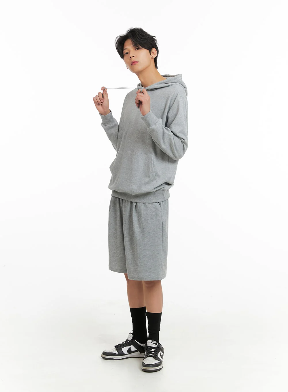 Men's Cozy Solid Cotton Hoodie IA401 - Image 6